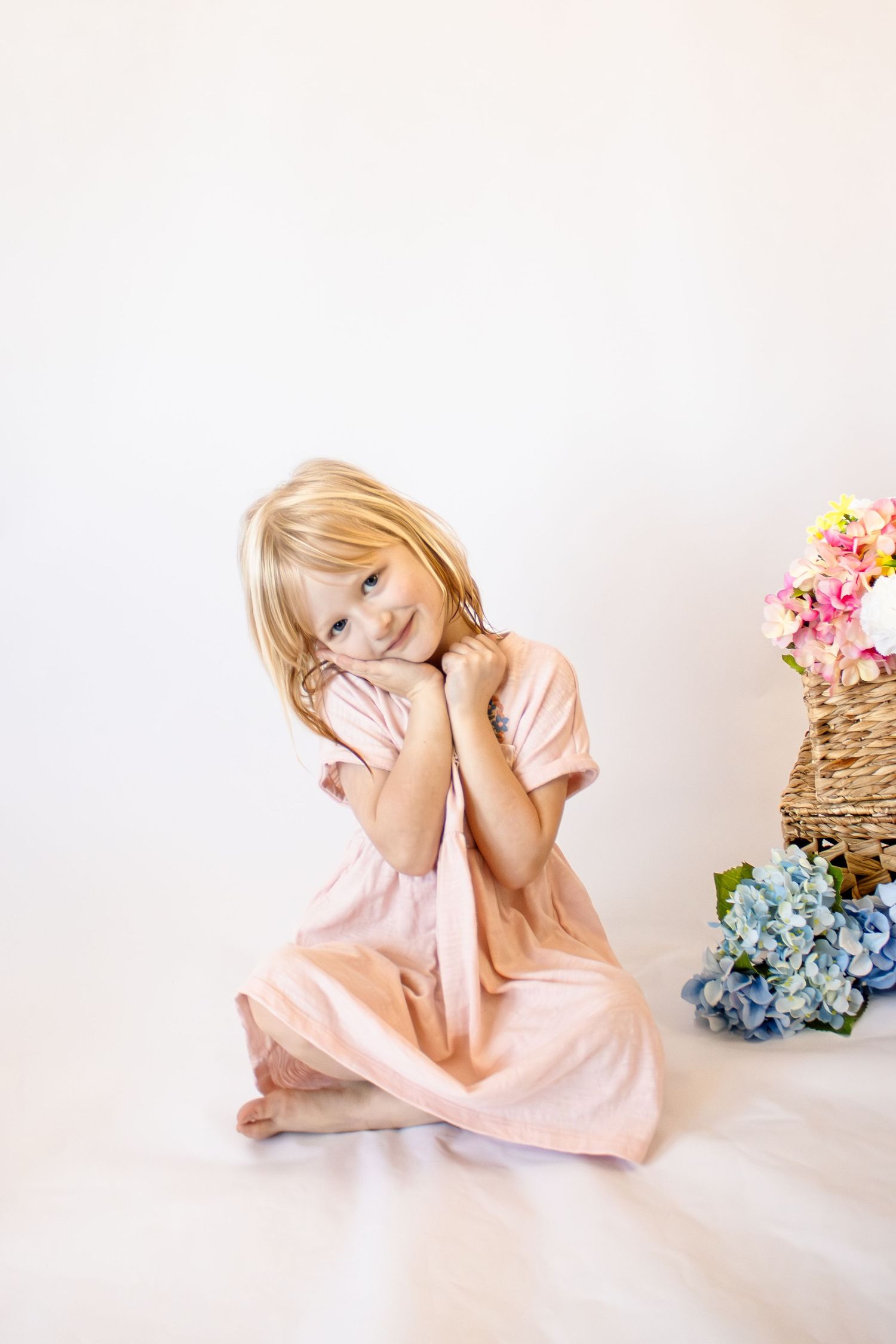 Beautiful children's studio portrait. Natural light, low pressure session in San Tan Valley Arizona