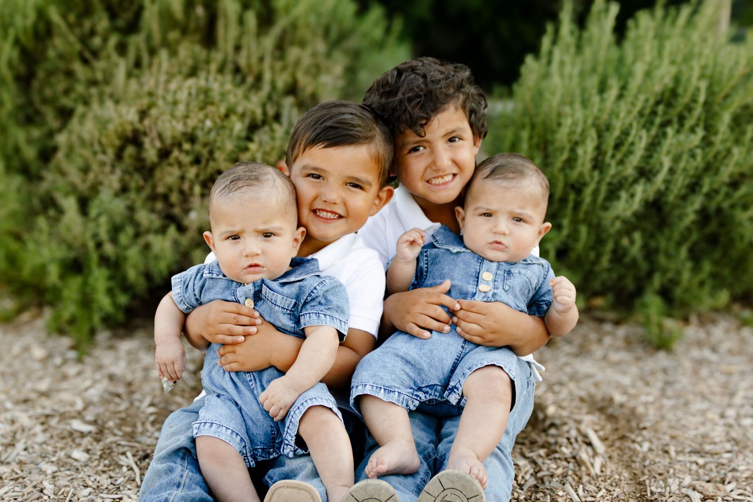 sibling photo in natural setting. Vibrant, colorful family photos in san tan valley Arizona. Family pictures at the queen creek olive mill