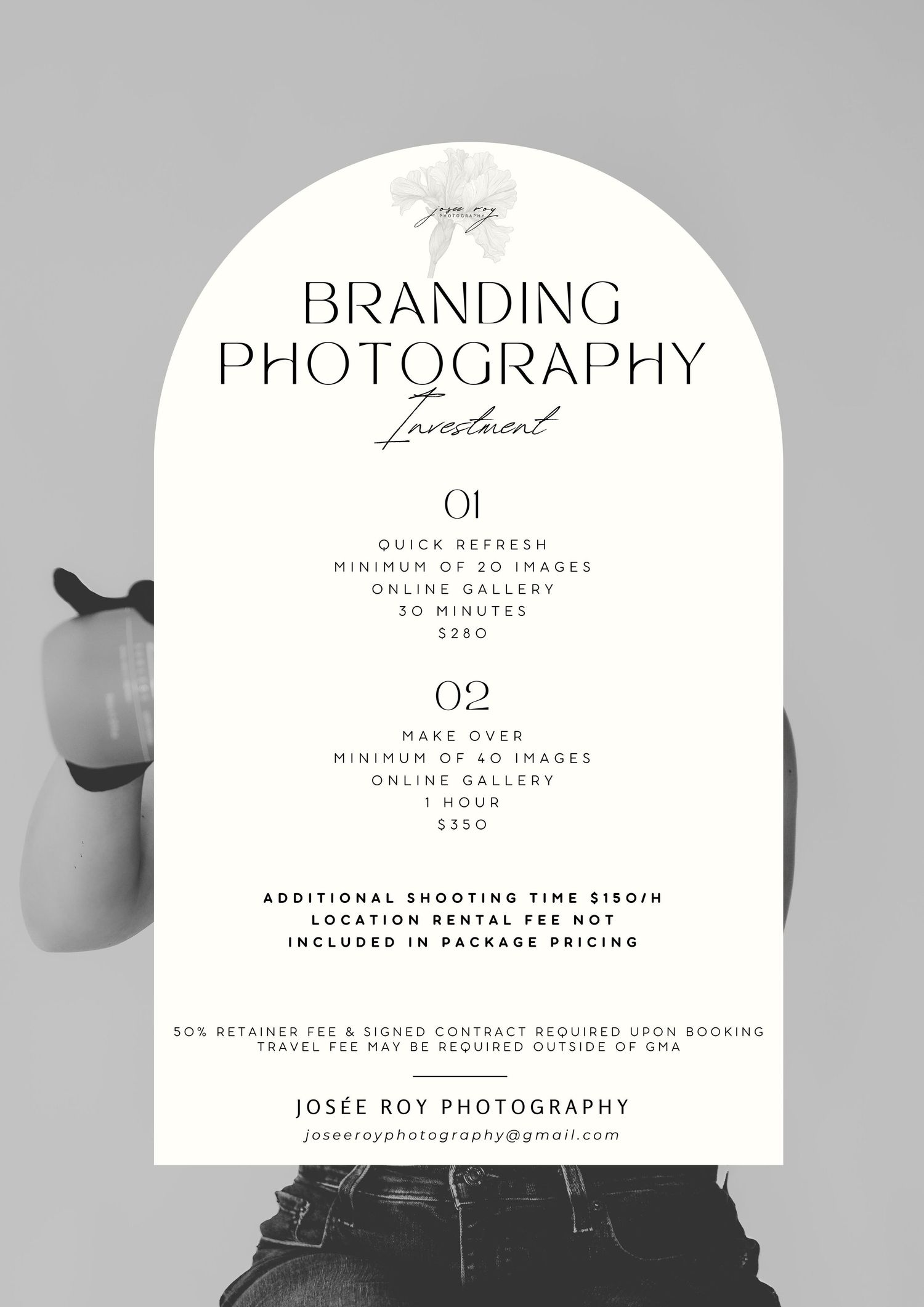 branding photography pricing