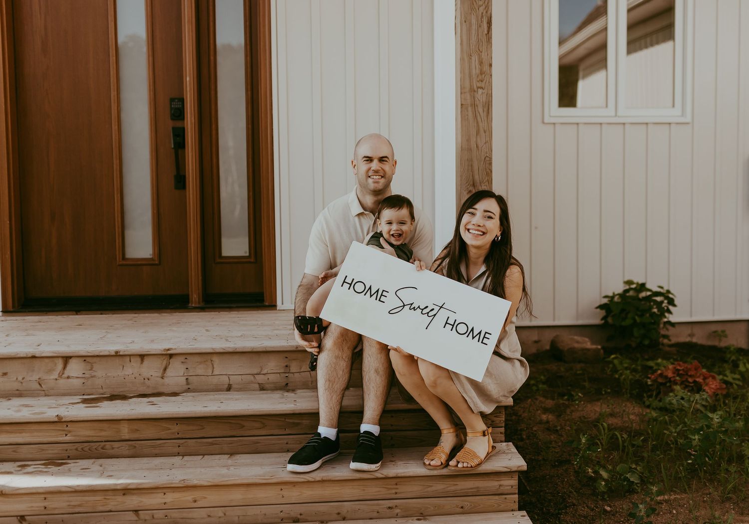 New house closing photoshoot