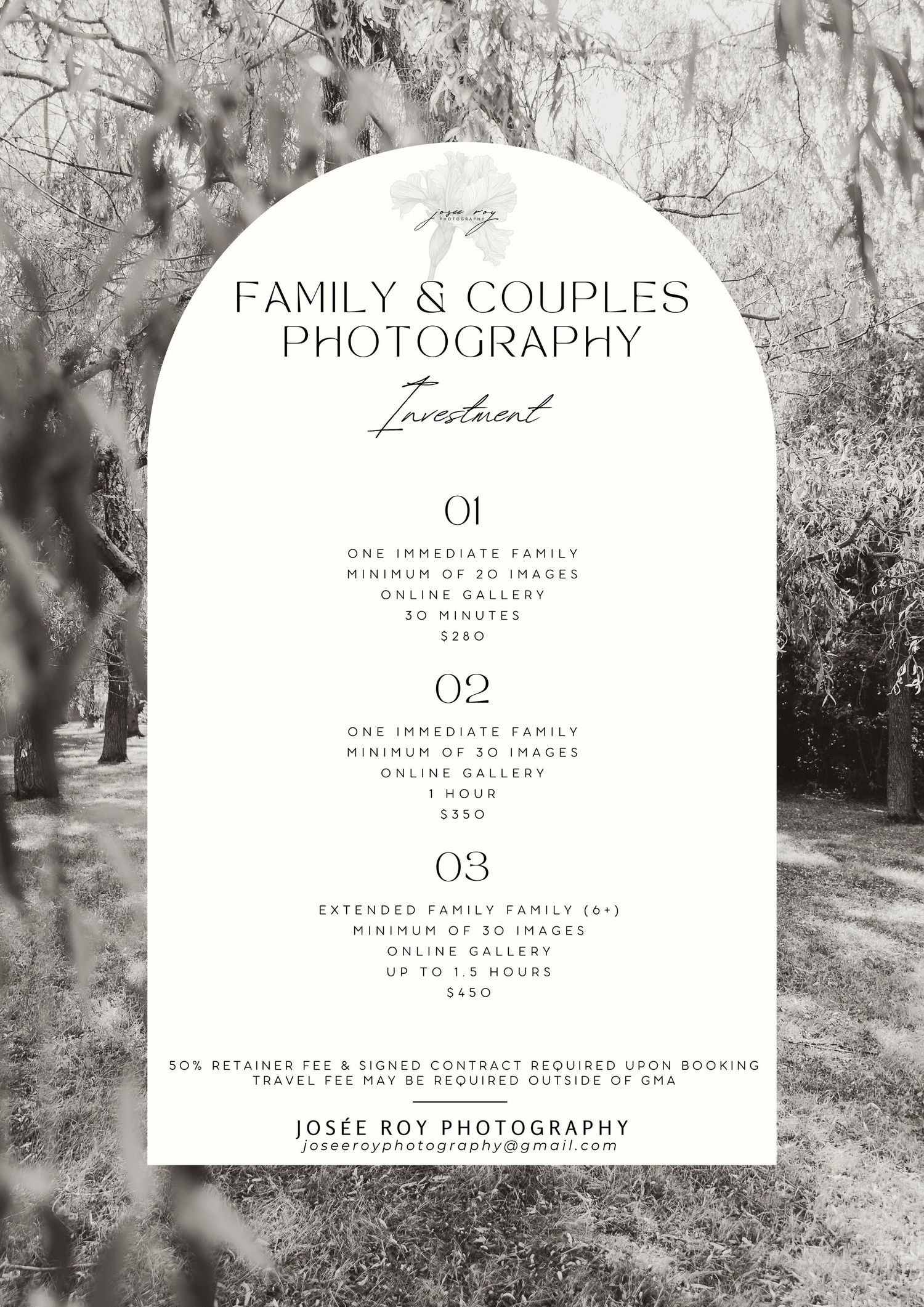 family photography pricing