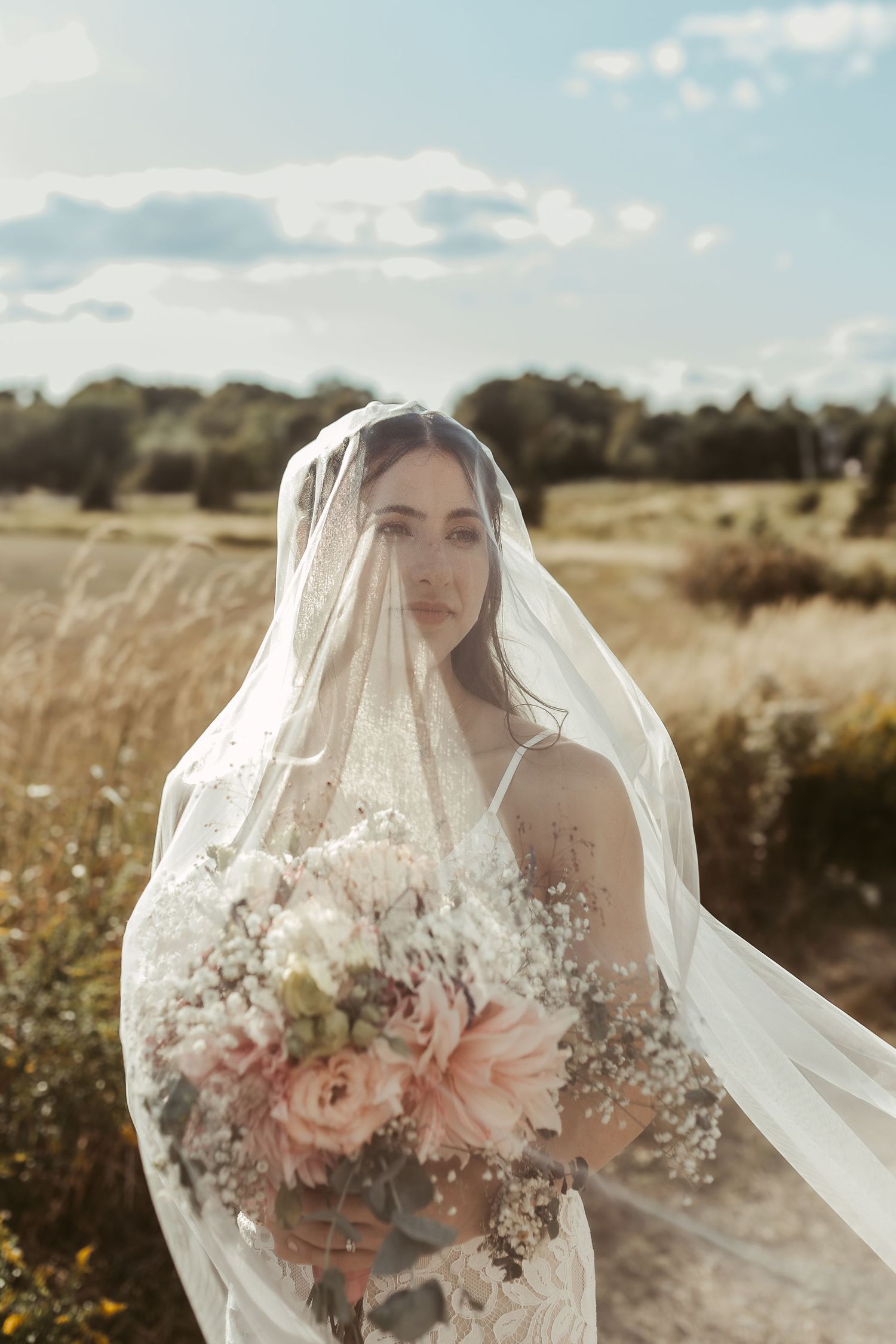 Moncton New Brunswick wedding photographer bridal portrait veil
