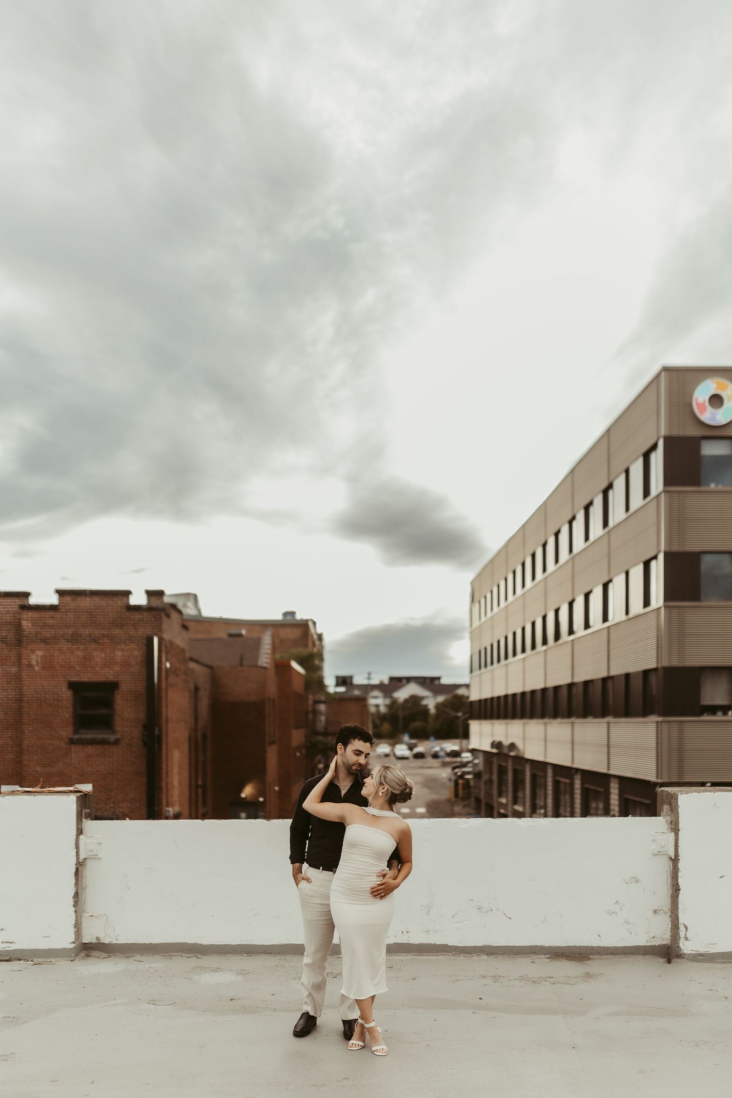 parking garage engagement shoot
