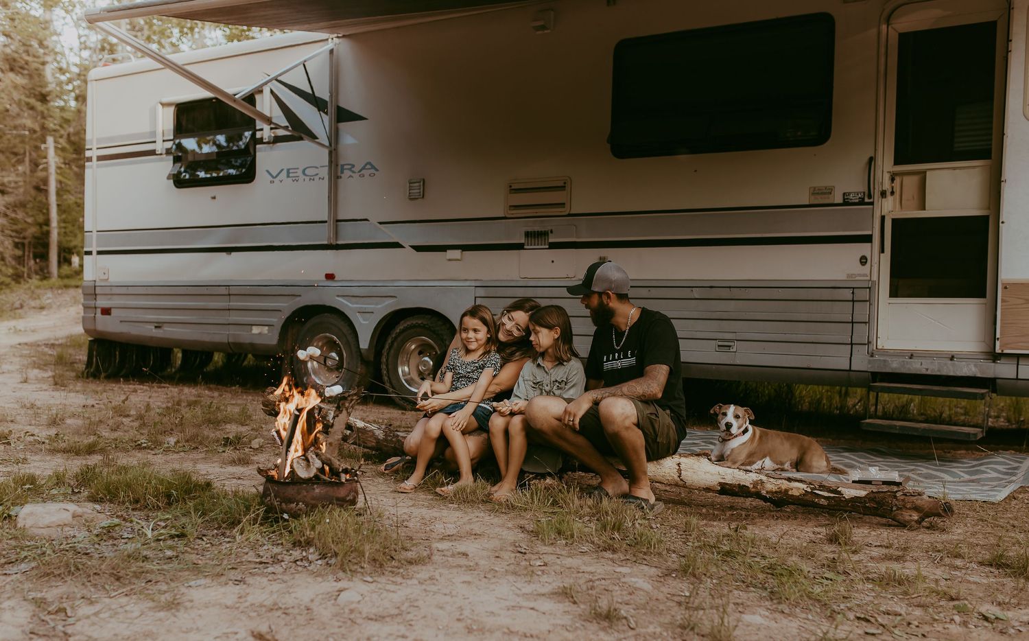 family rv camping photoshoot