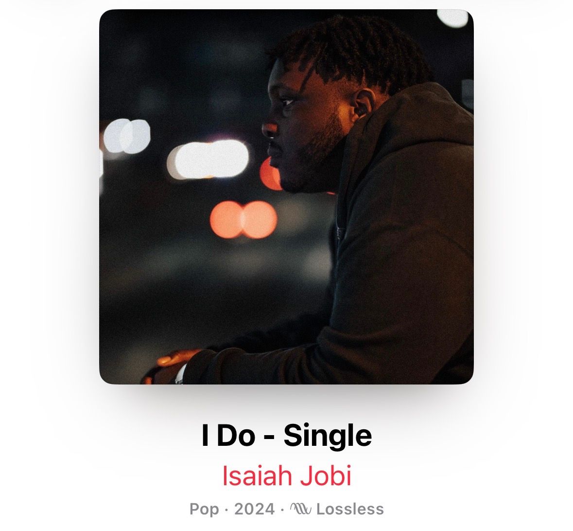 Album cover for I Do single by Isaiah Jobi, Pop music released 2024.
