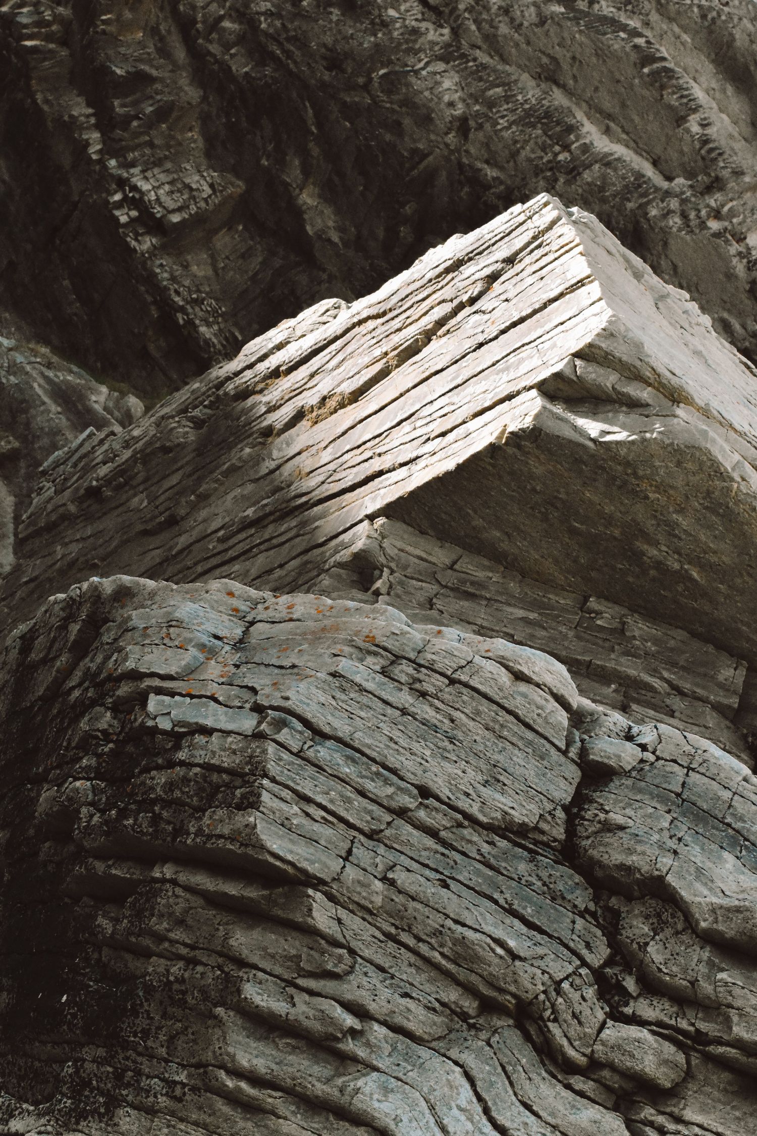 Layered rock formation