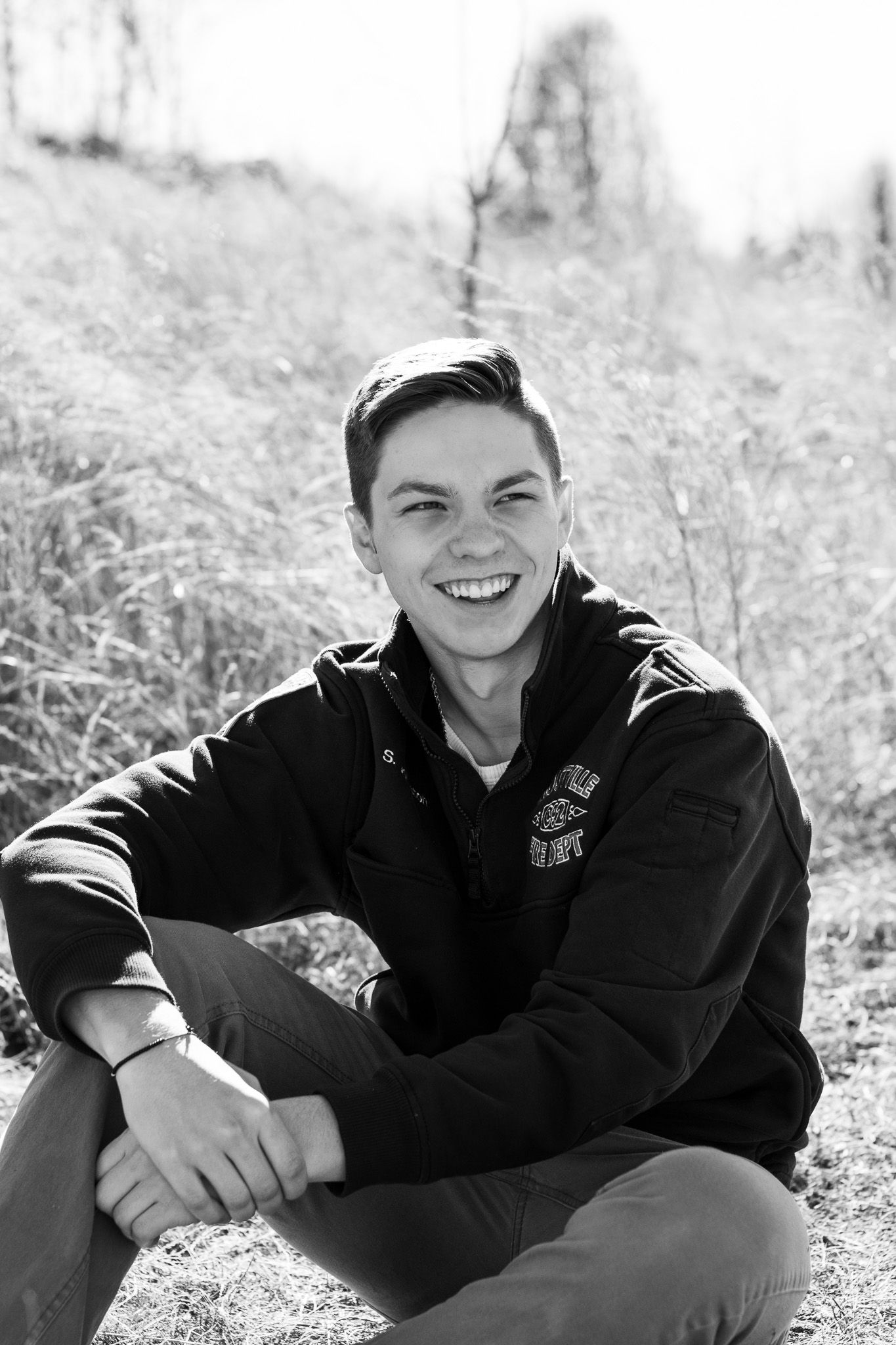 Outside senior portrait