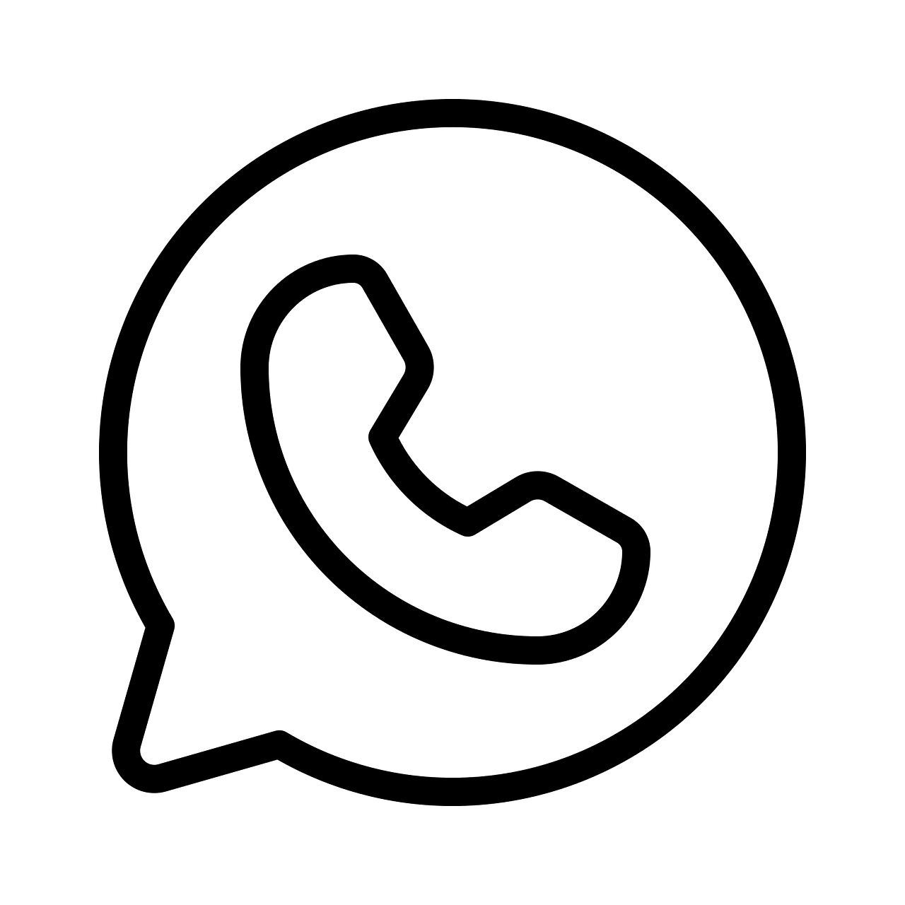 Simple black and white line art of a continuous squiggly spiral pattern on white background.