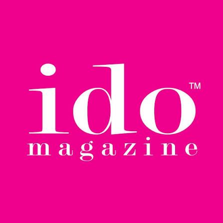 Hot pink magazine banner with bold white text spelling out 