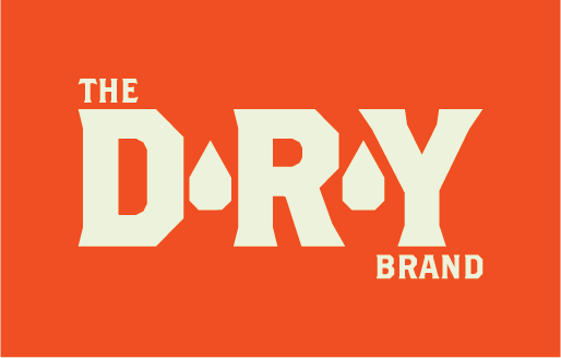 Orange and white logo design featuring minimalist text elements on a bright background.
