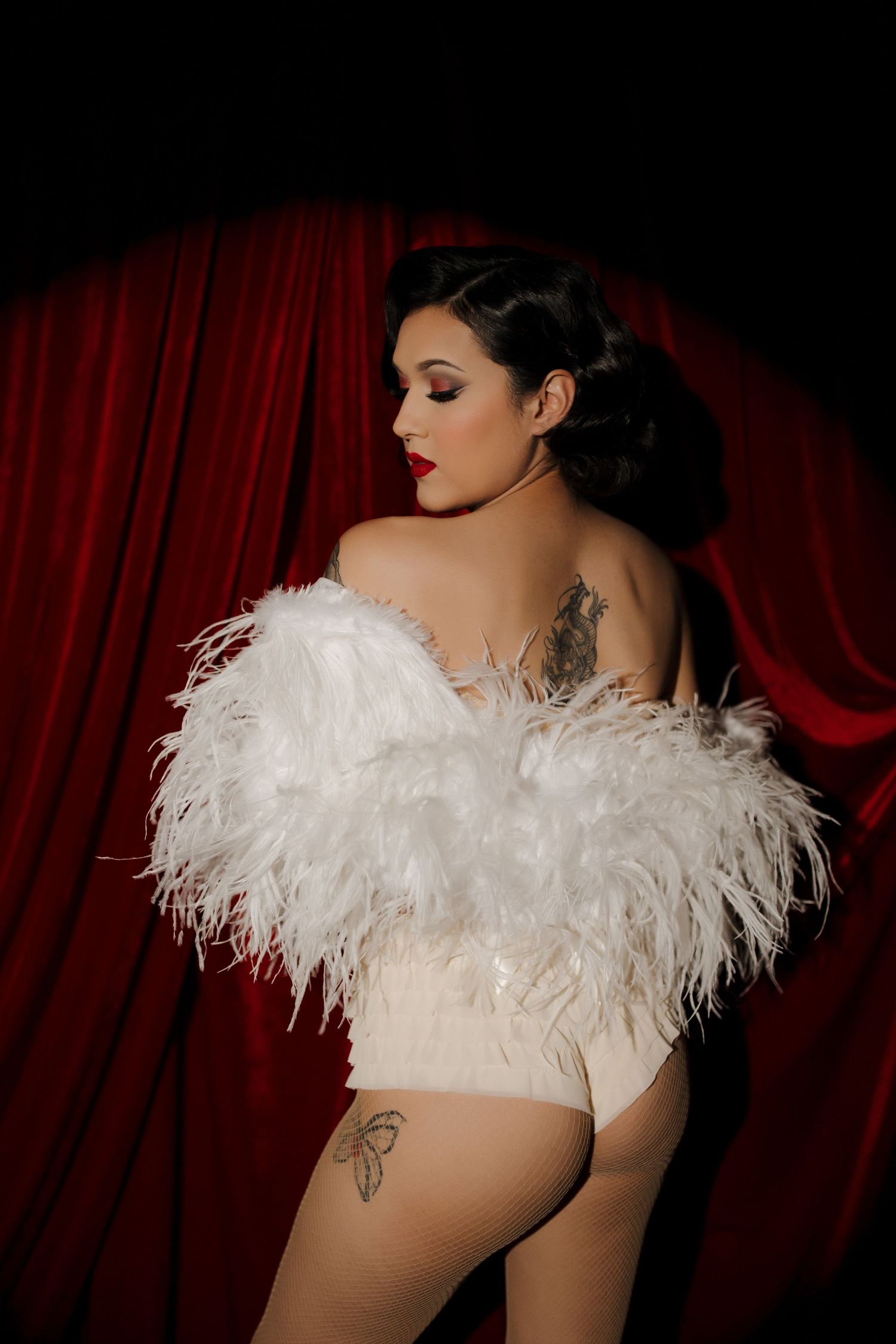 Styled boudoir session