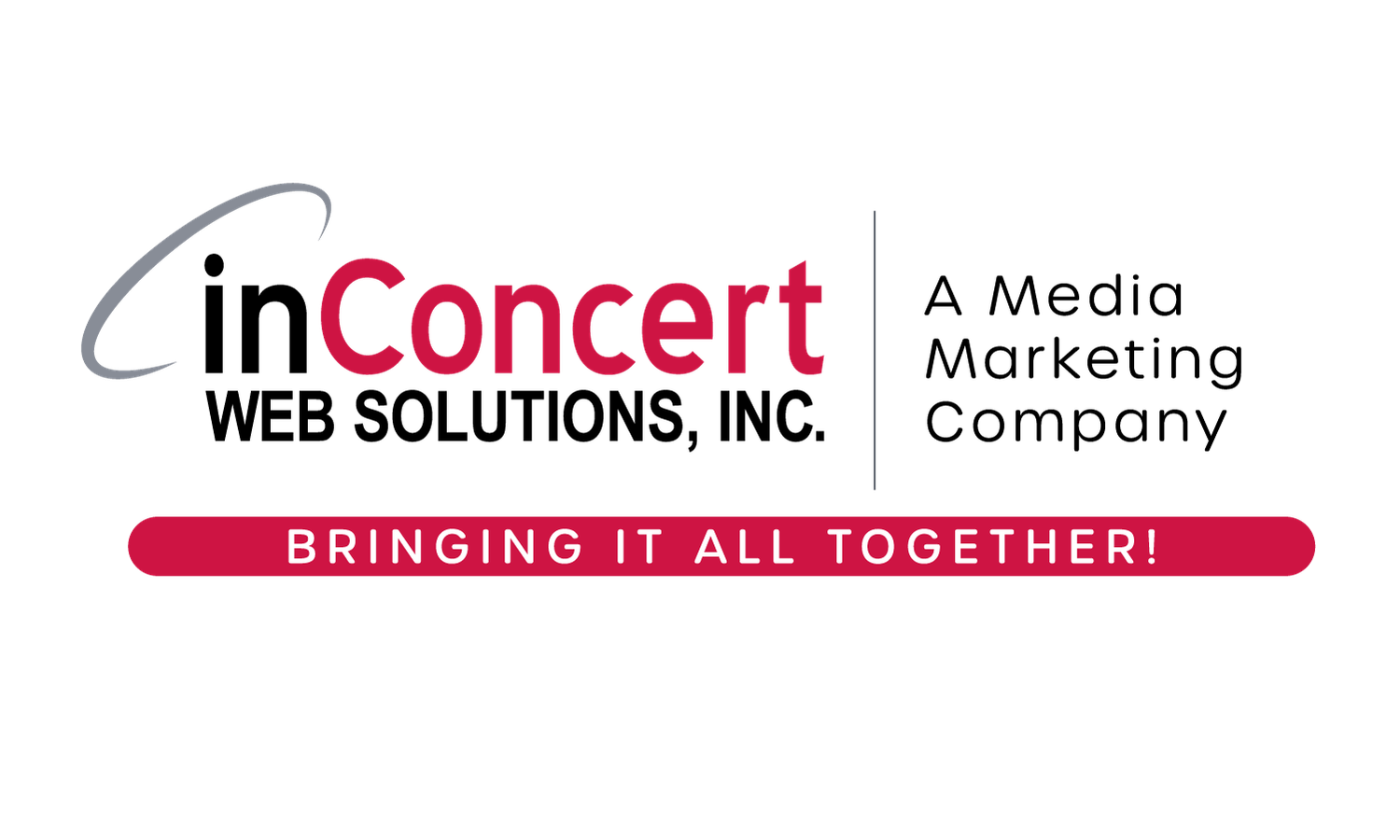 inConcert Web Solutions, Inc. logo, a media marketing company, with tagline Bringing It All Together.