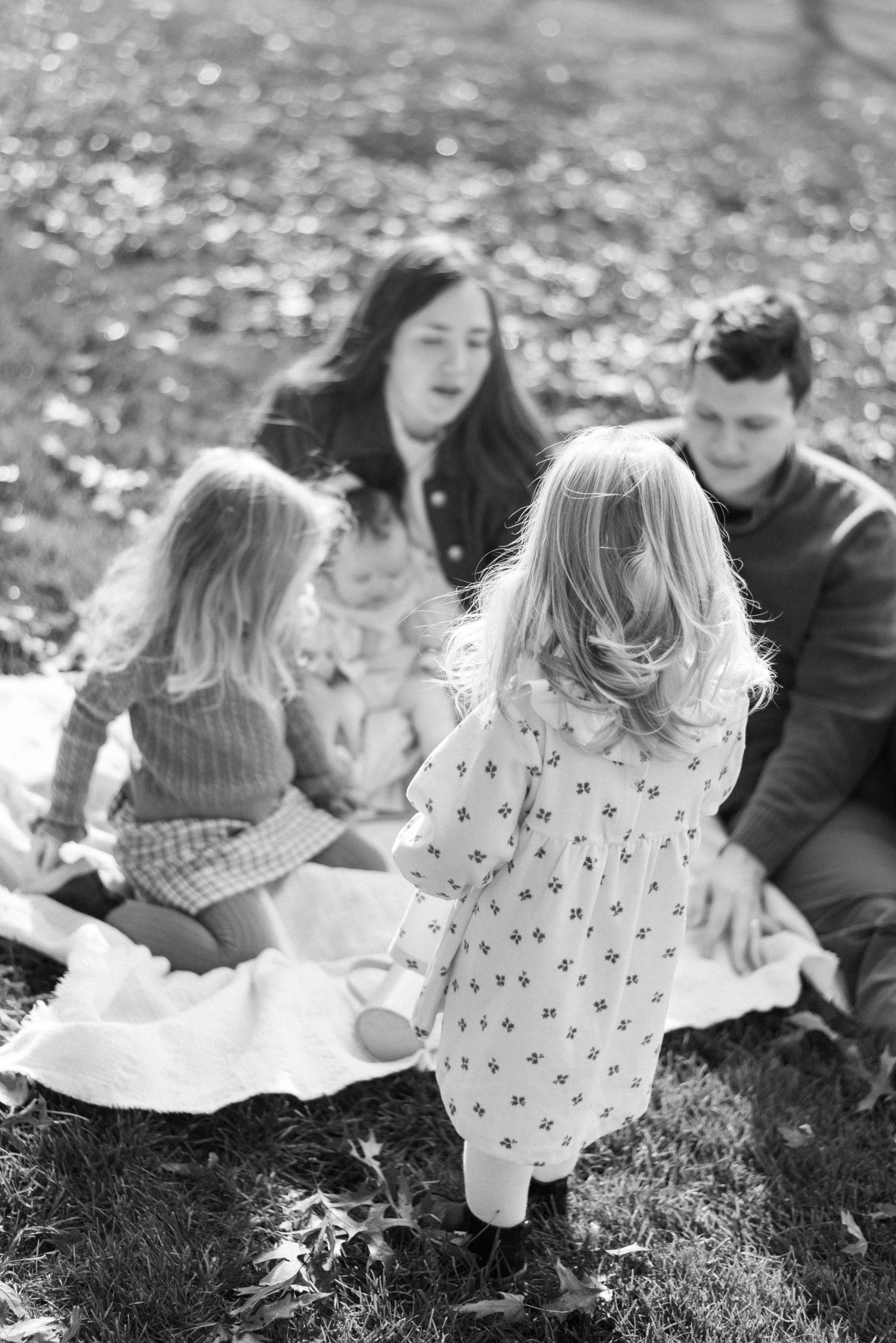 Family playing together fall-inspired family shoot