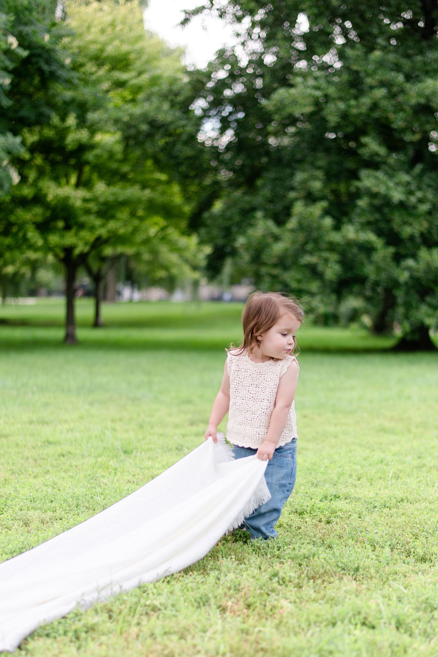 Lifestyle toddler portrait captured outdoors during Chicago photo session