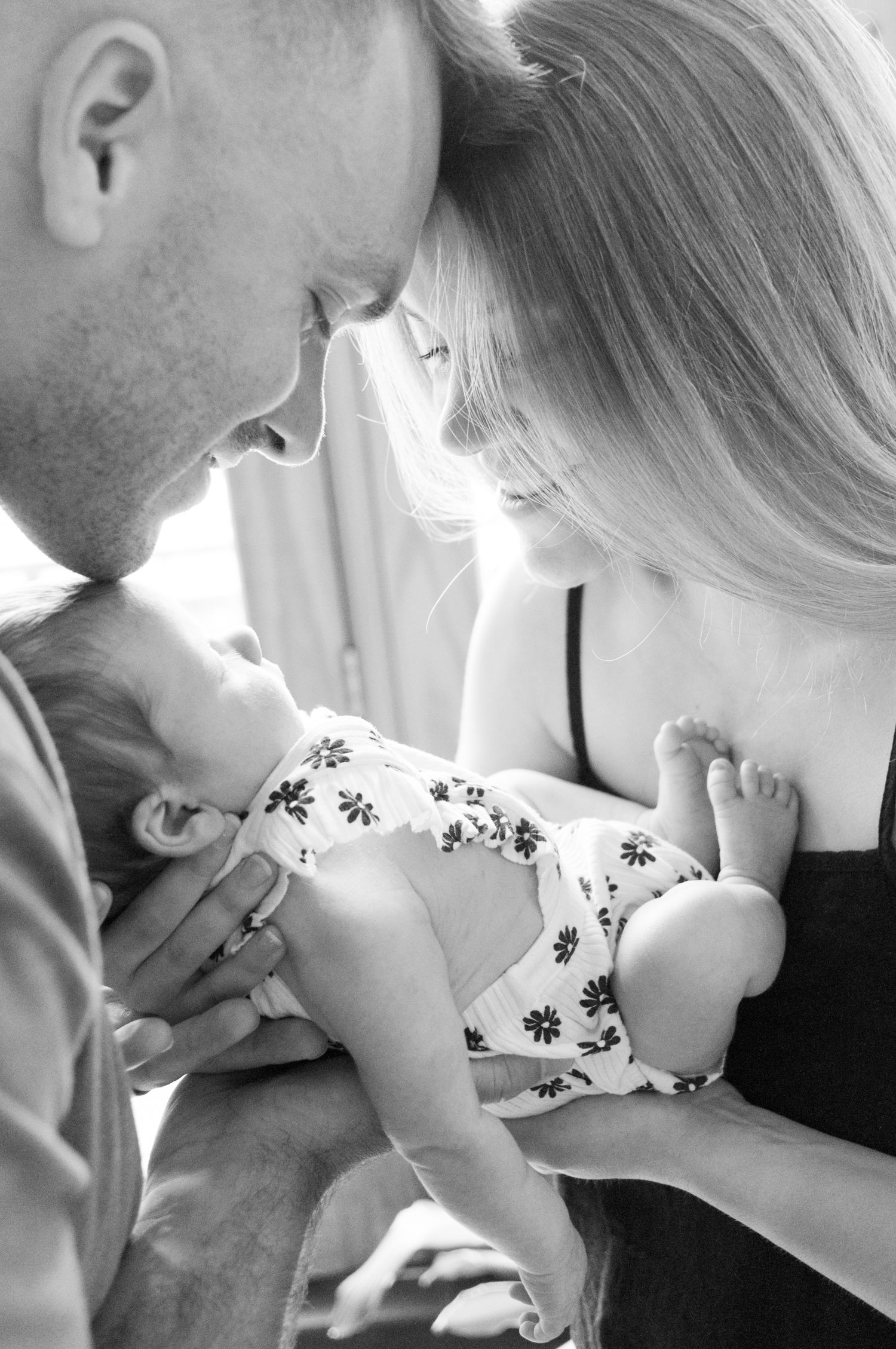 Parent and child connection captured during lifestyle family portrait