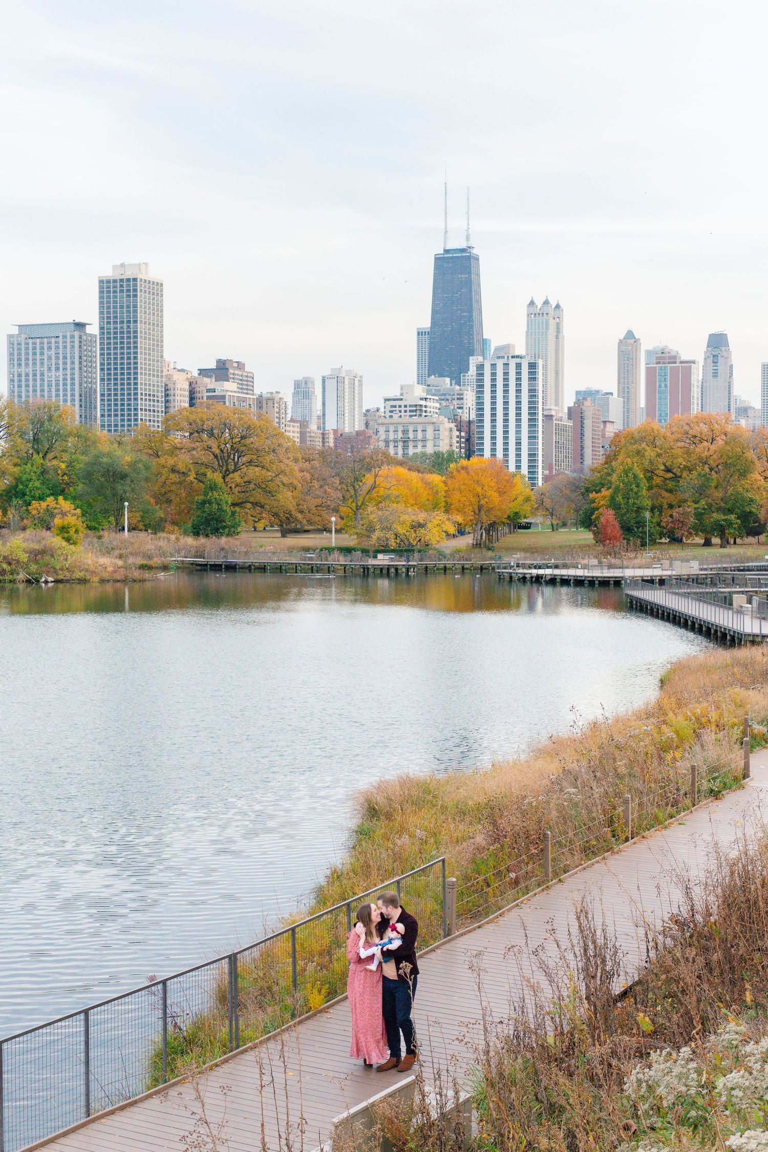 Lifestyle family portrait captured outdoors during Chicago photo session