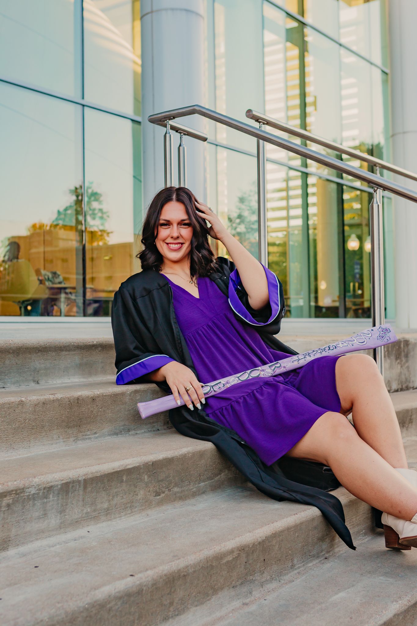 A graduation photo at Stephen F Austin University photographed by Lost Princess Photography