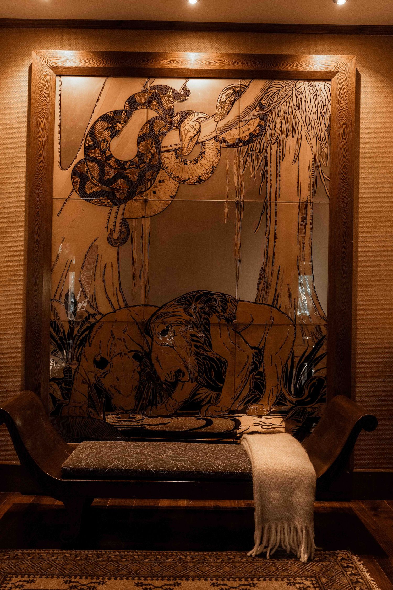 Luxury safari lodge photography in Tanzania highlighting authentic African interior design and guest experience by Black Earth Production.