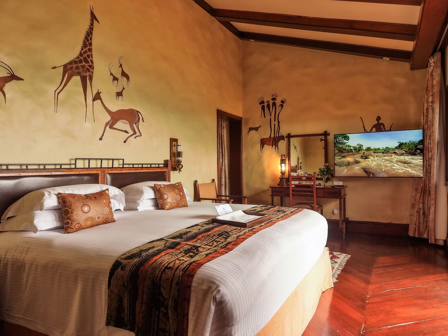 Luxury safari lodge photography in Tanzania highlighting authentic African interior design and guest experience by Black Earth Production.