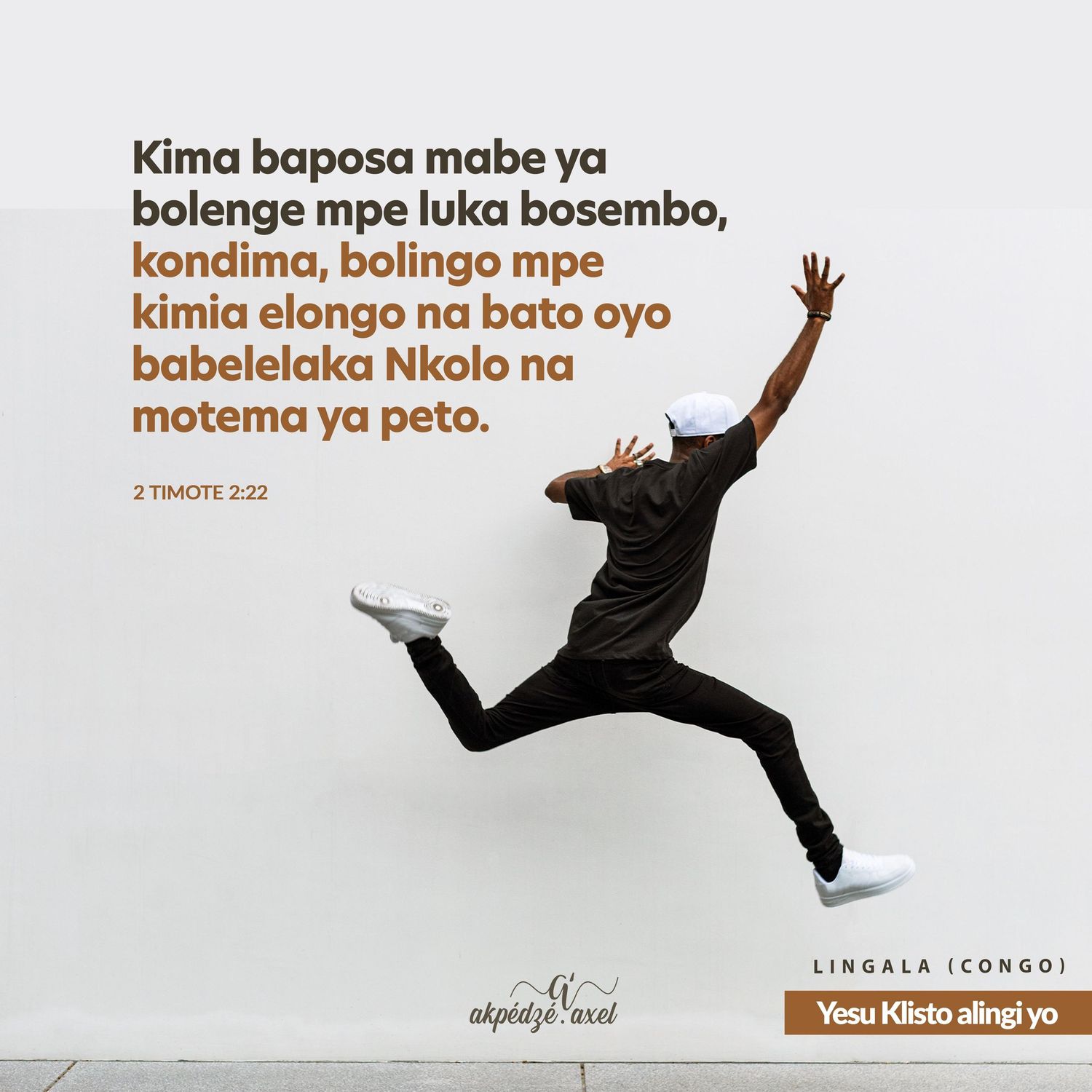 Silhouette of a person leaping dramatically in the air against a light background with text overlay.