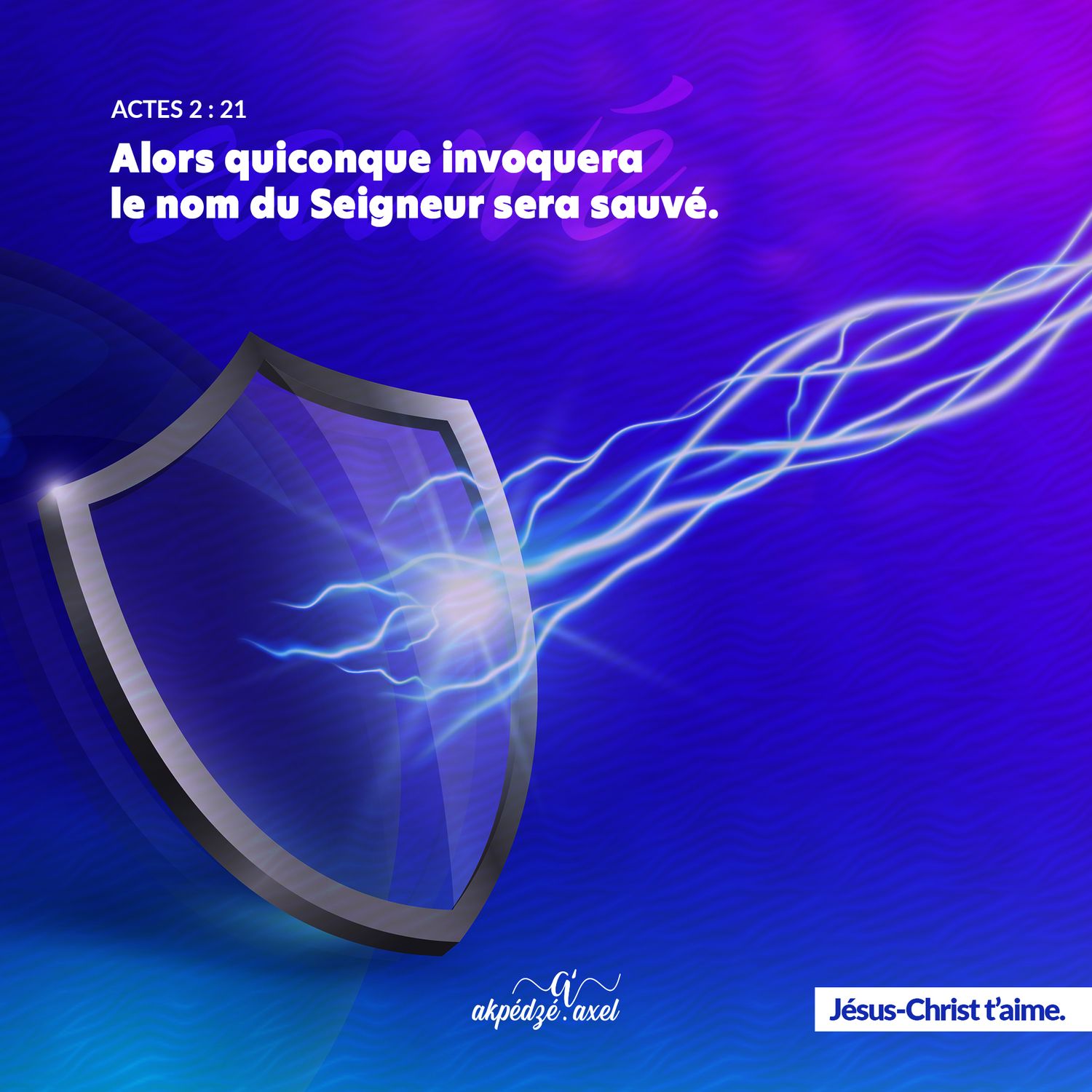 Actes 2v21 - verset biblique illustré - illustrated biblical verse - akpedzeaxel - Jésus t'aime.