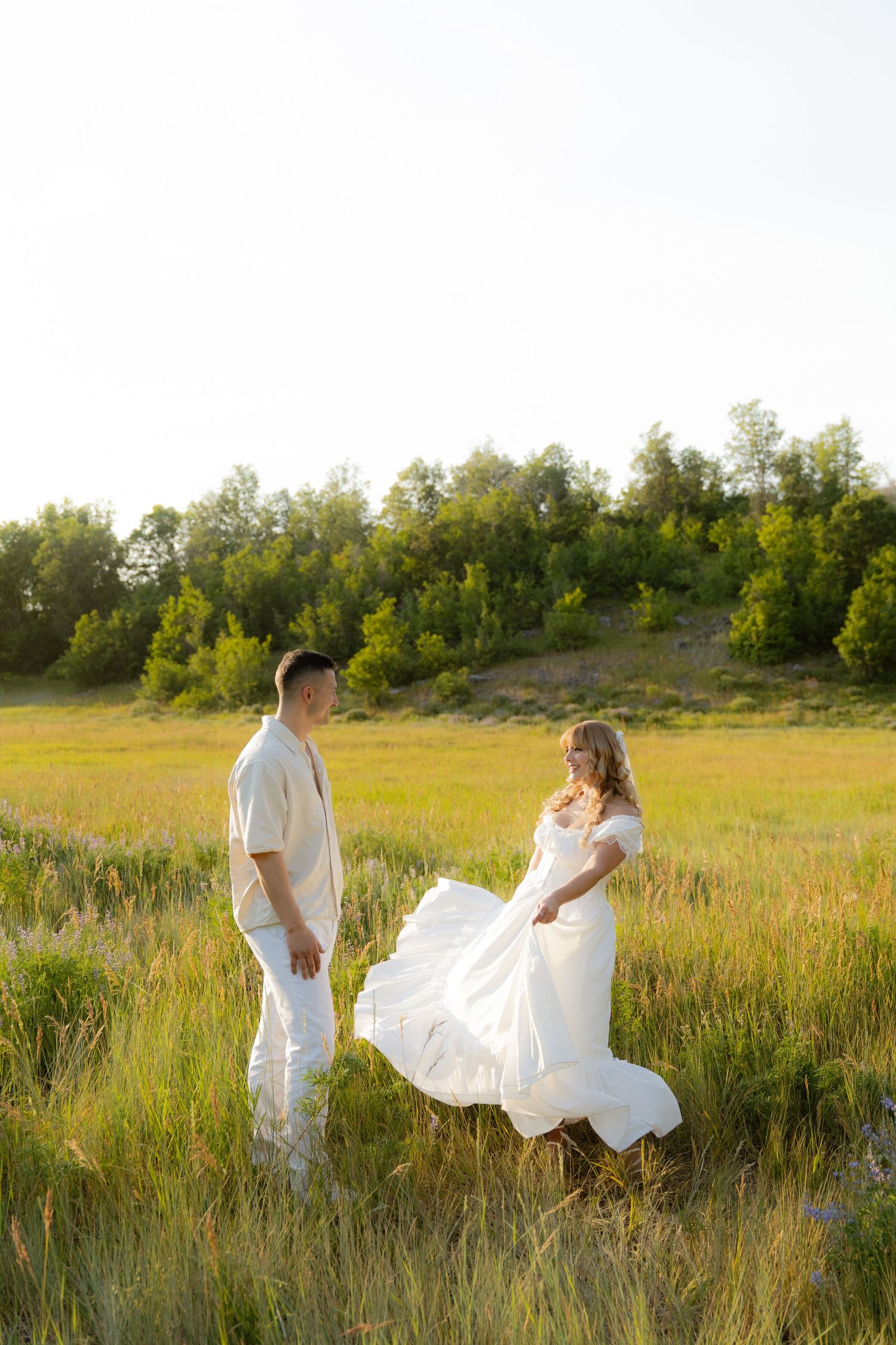 Couple during an engagement photoshoot in Salt Lake City, Utah photographed by Jensen Photo & Film