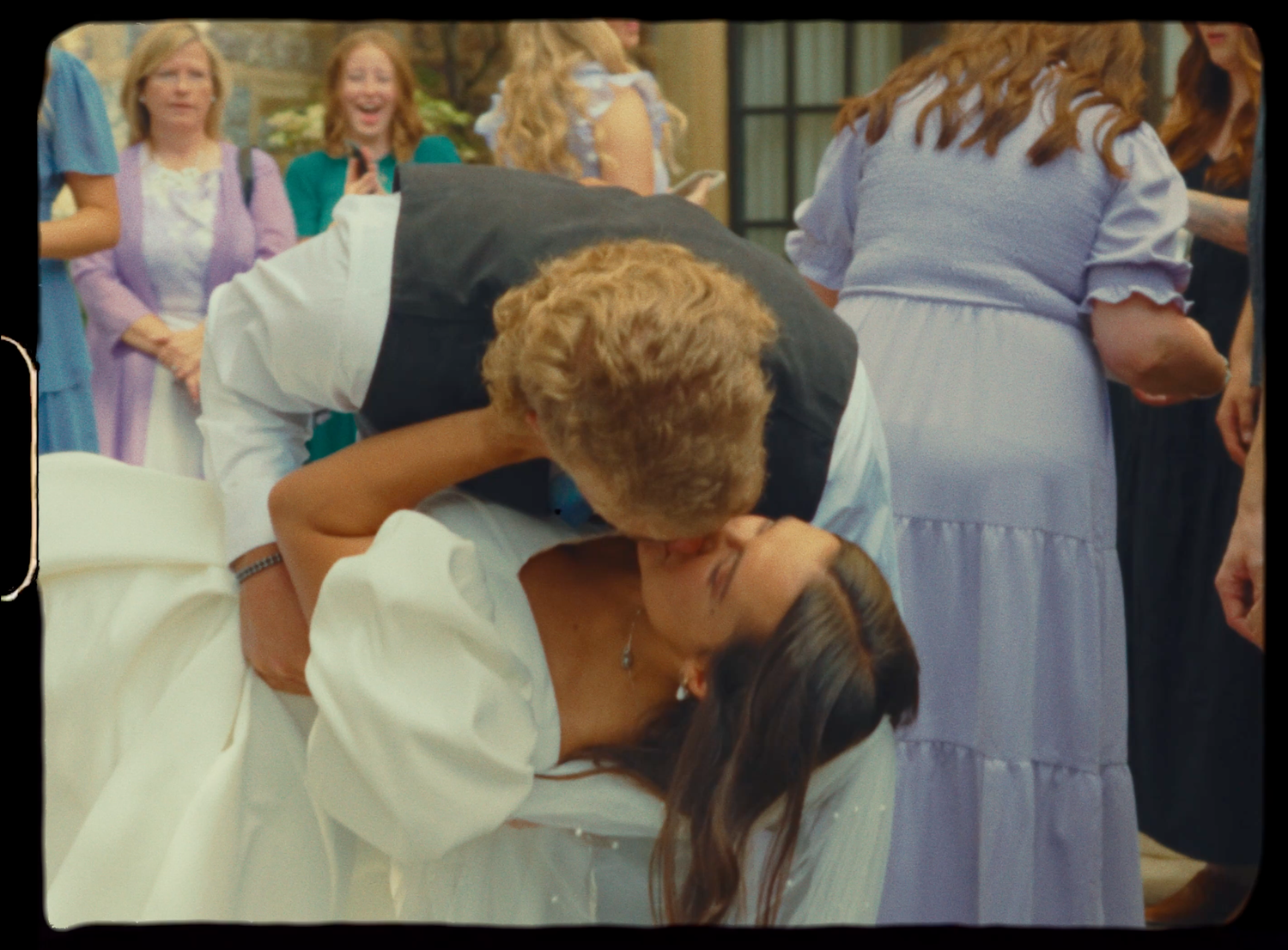 Bride and groom at Logan Temple, Utah wedding videography by Jensen Photo & Film. Utah super 8 film videography