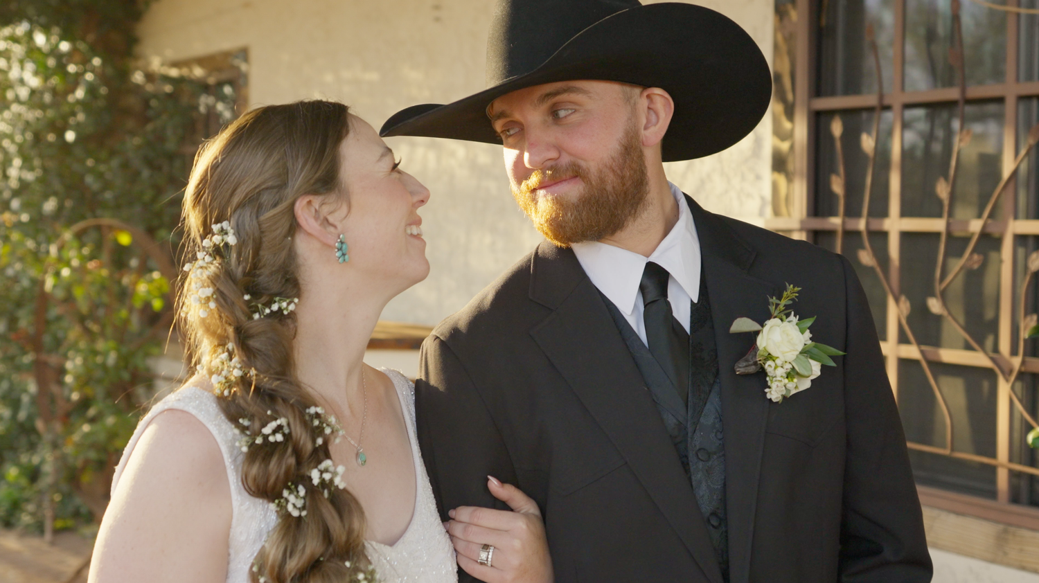 Bride and groom at Sage Creek Ranch and Events wedding videography by Jensen Photo & Film