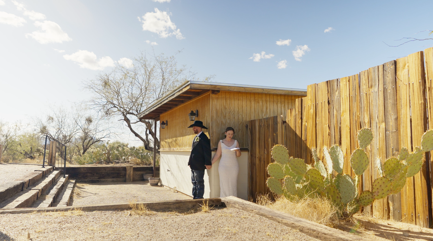 Bride and groom at Sage Creek Ranch and Events wedding videography by Jensen Photo & Film