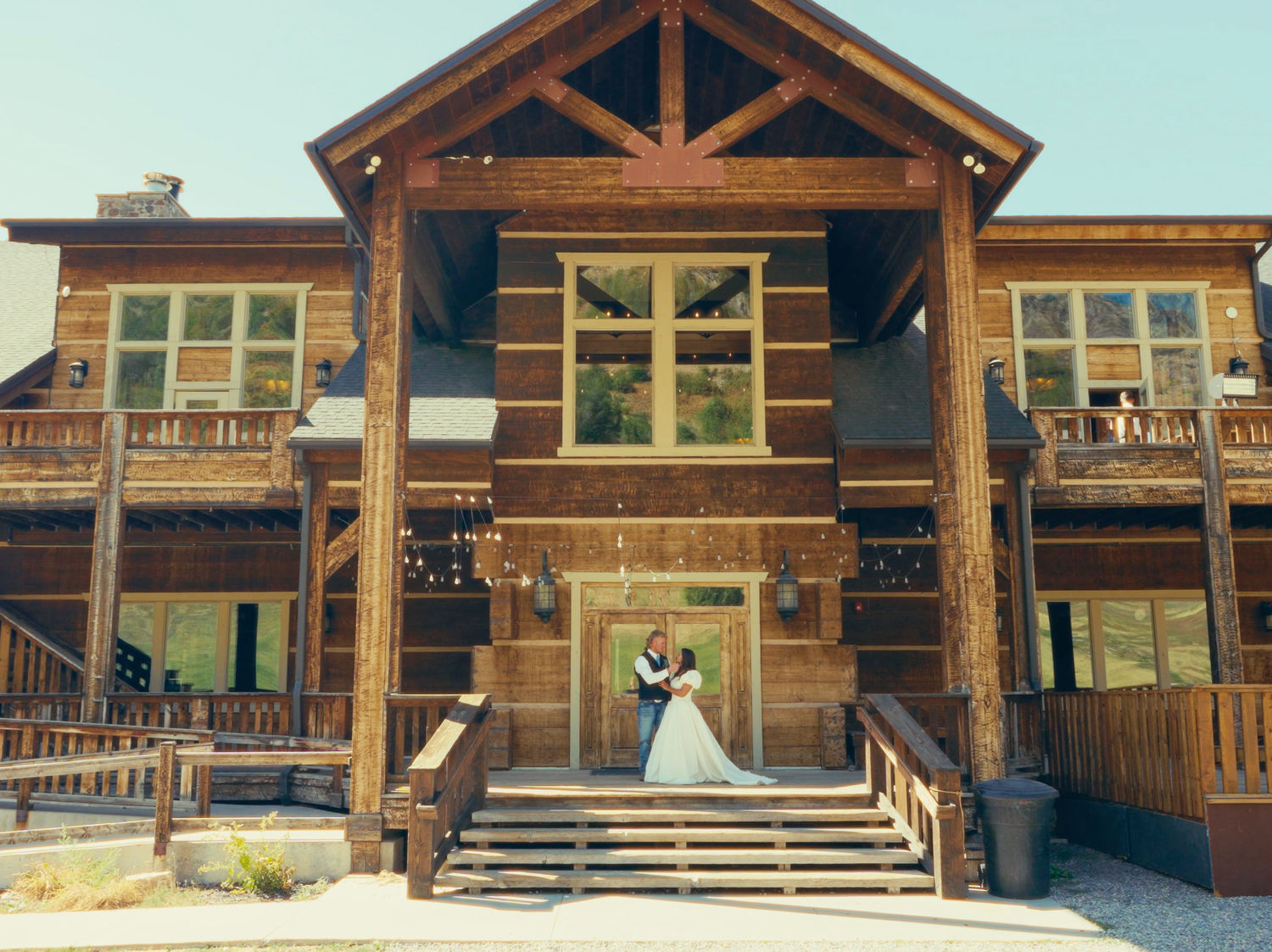 Bride and groom at Cherry Peak Resort, Utah wedding videography by Jensen Photo & Film