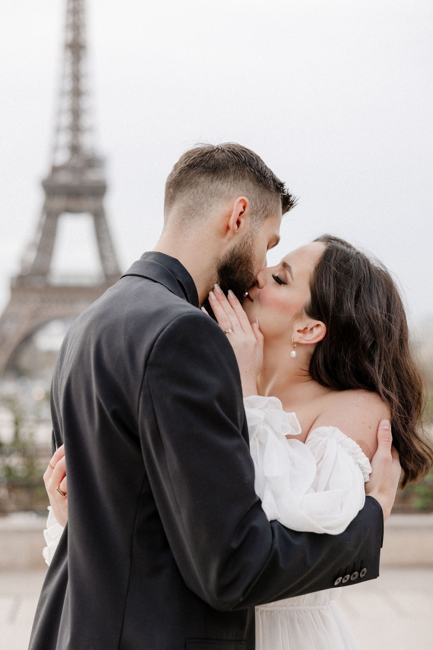 Paris France Luxury Elopement Bride Groom