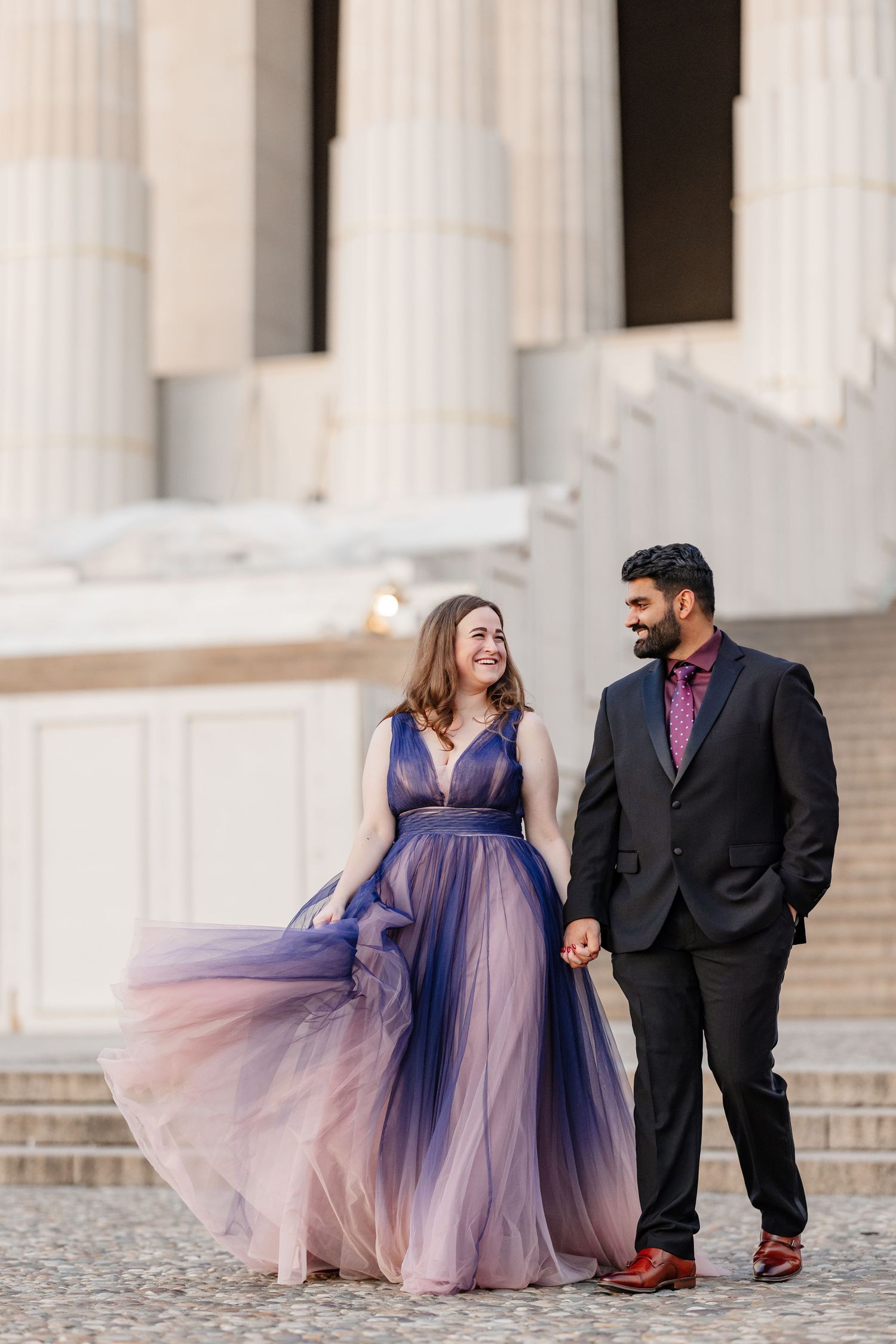 Washington DC Engagement Session Lincoln Memorial Multiracial