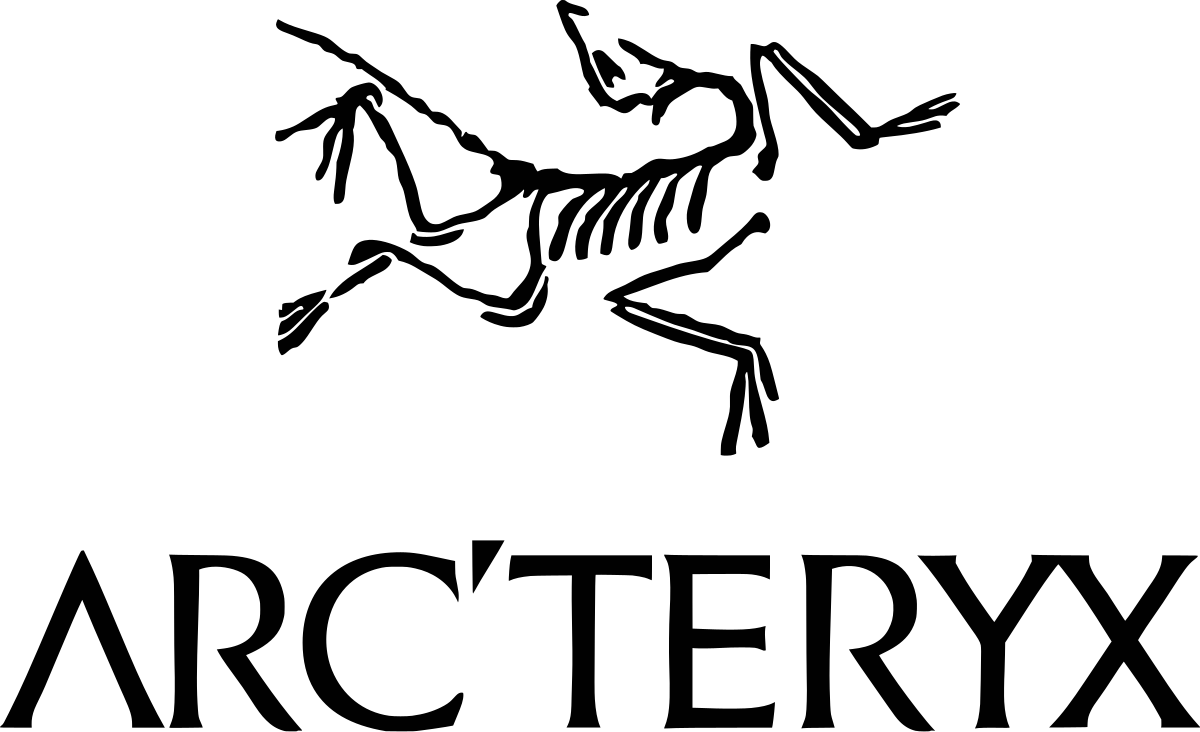 Arc'teryx logo text rendered in black typography against white background.