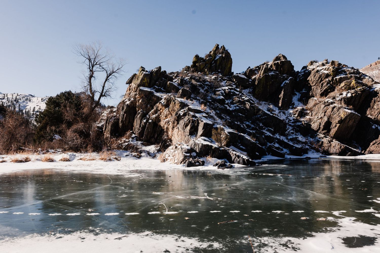 Glass and dagger.  Gateway Natural Area in Northern Colorado on a hike in Winter 2025.  © Jack Curtis Photography.