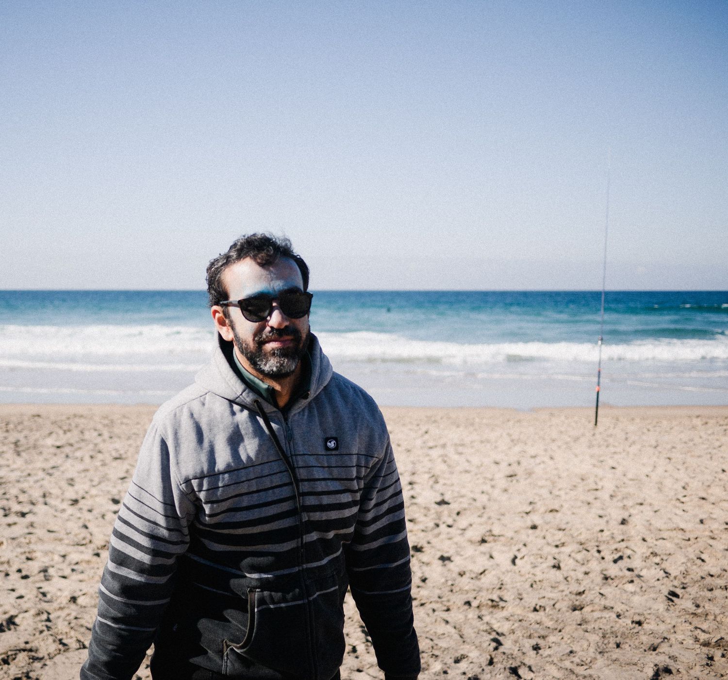 Hey blue beachy surfer dude. At Amigos Surf Camp in Comillas, Spain during Summer 2023.  © Jack Curtis Photography.