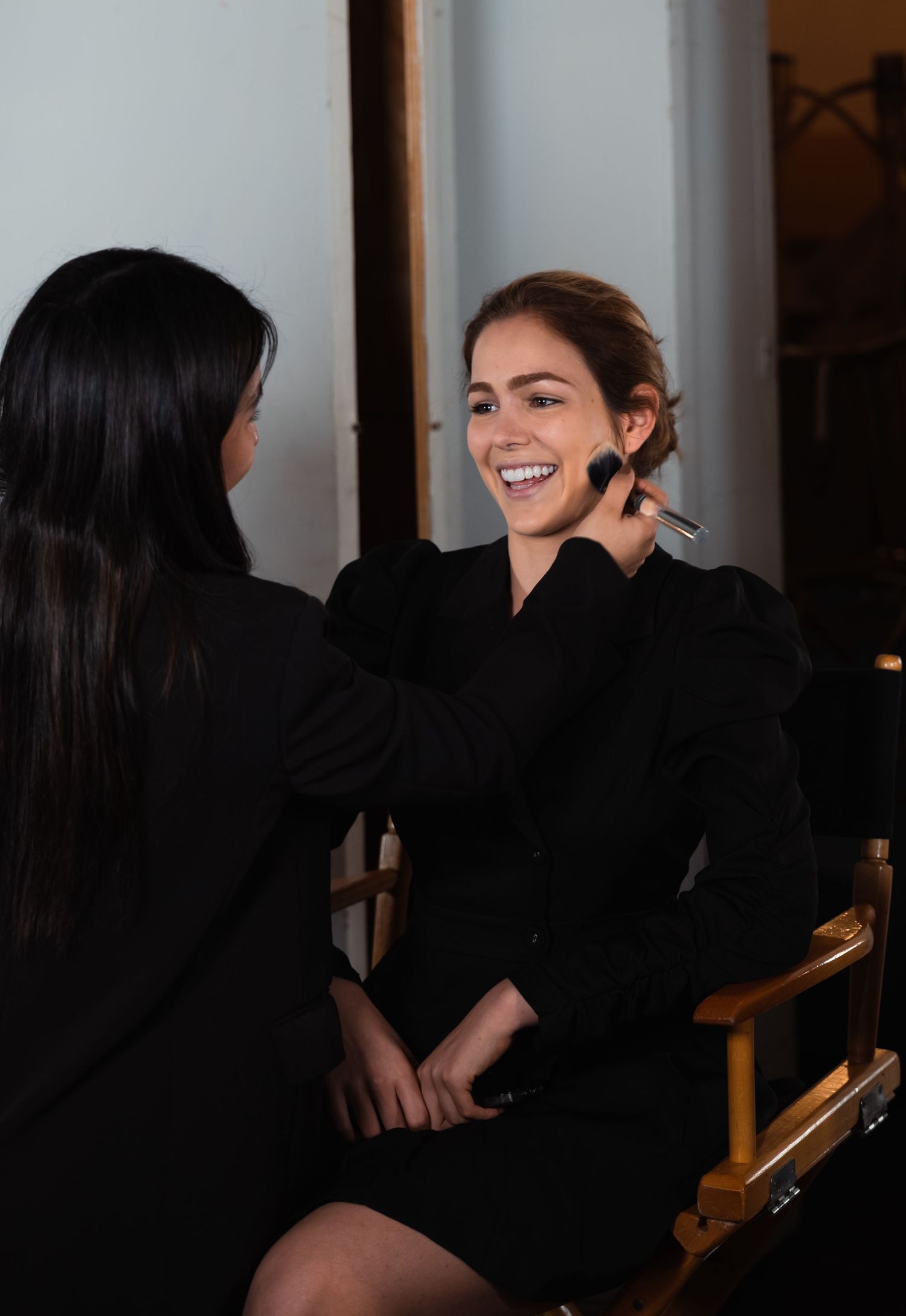 Joy of the show. Art Hearts Fashion backstage photography NYFW 2025.   © Jack Curtis Photography.