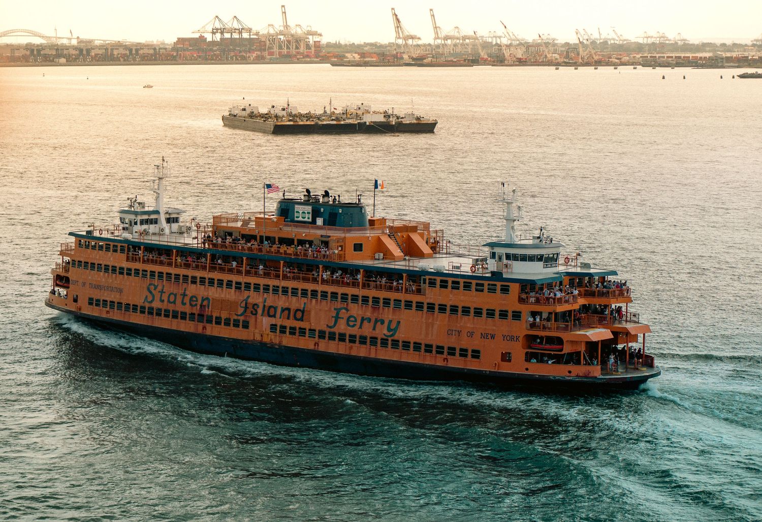 Staten Island Ferry alit at Dusk.  © Jack Curtis Photography.