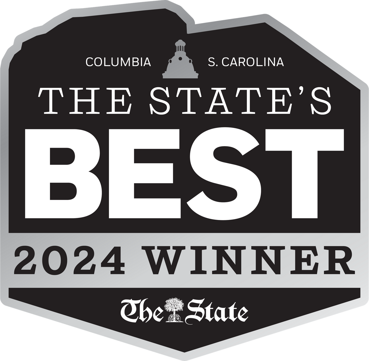 The States Best 2024 Winner award badge for Columbia South Carolina by The State newspaper.