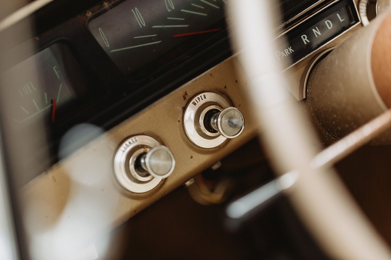 INTERIOR OF OLD CAR PHOTOGRAPHY BOSTON MASSACHUSETTS