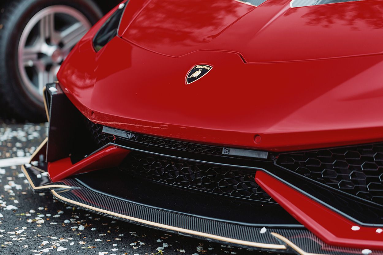 LAMBORGHINI FRONT END DETAIL PHOTO BOSTON CAR MEET UP PHOTOSHOOT