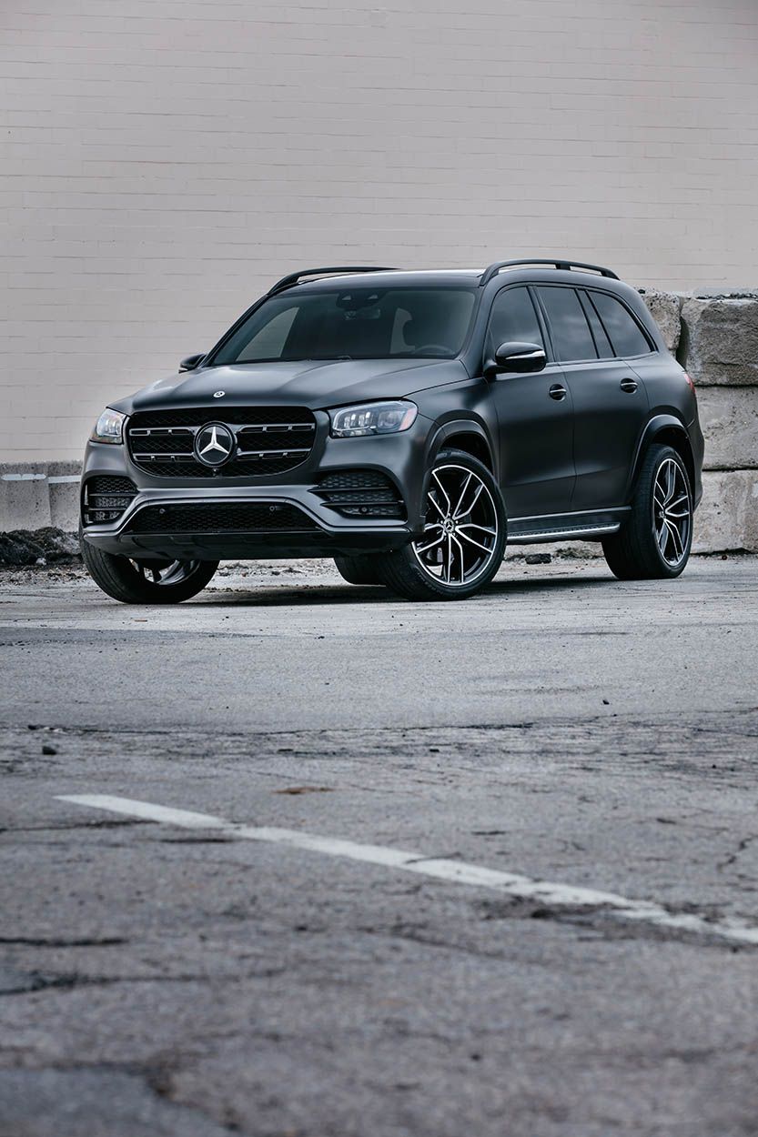 BLACK WRAPPED MERCEDES BOSTON AUTOMOTIVE PHOTOGRAPHY