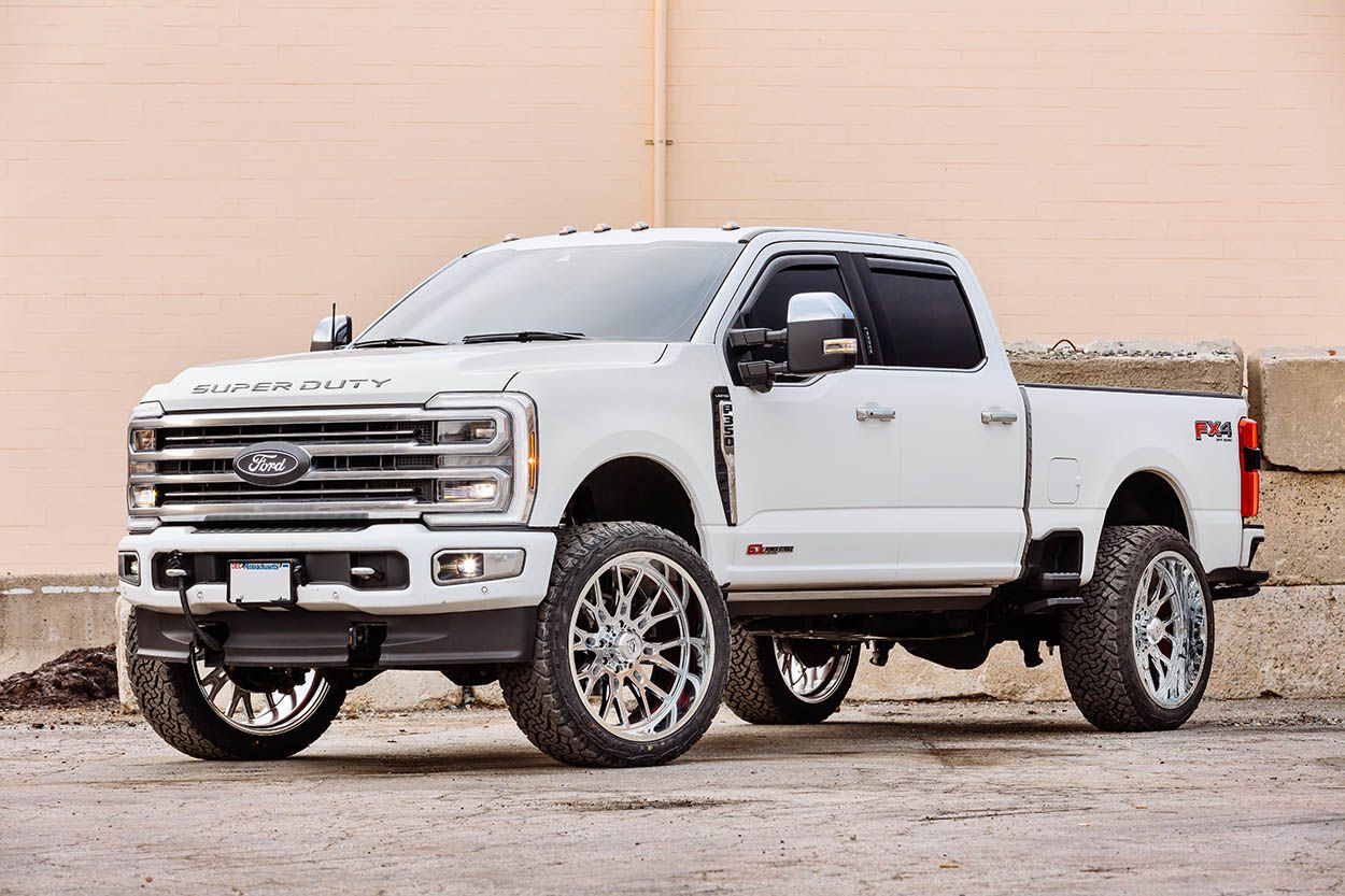 FORD F350 PICKUP TRUCK PHOTOGRAPHED FOR BOSTON CAR PHOTOSHOOT NEAR RAILWAY LINE
