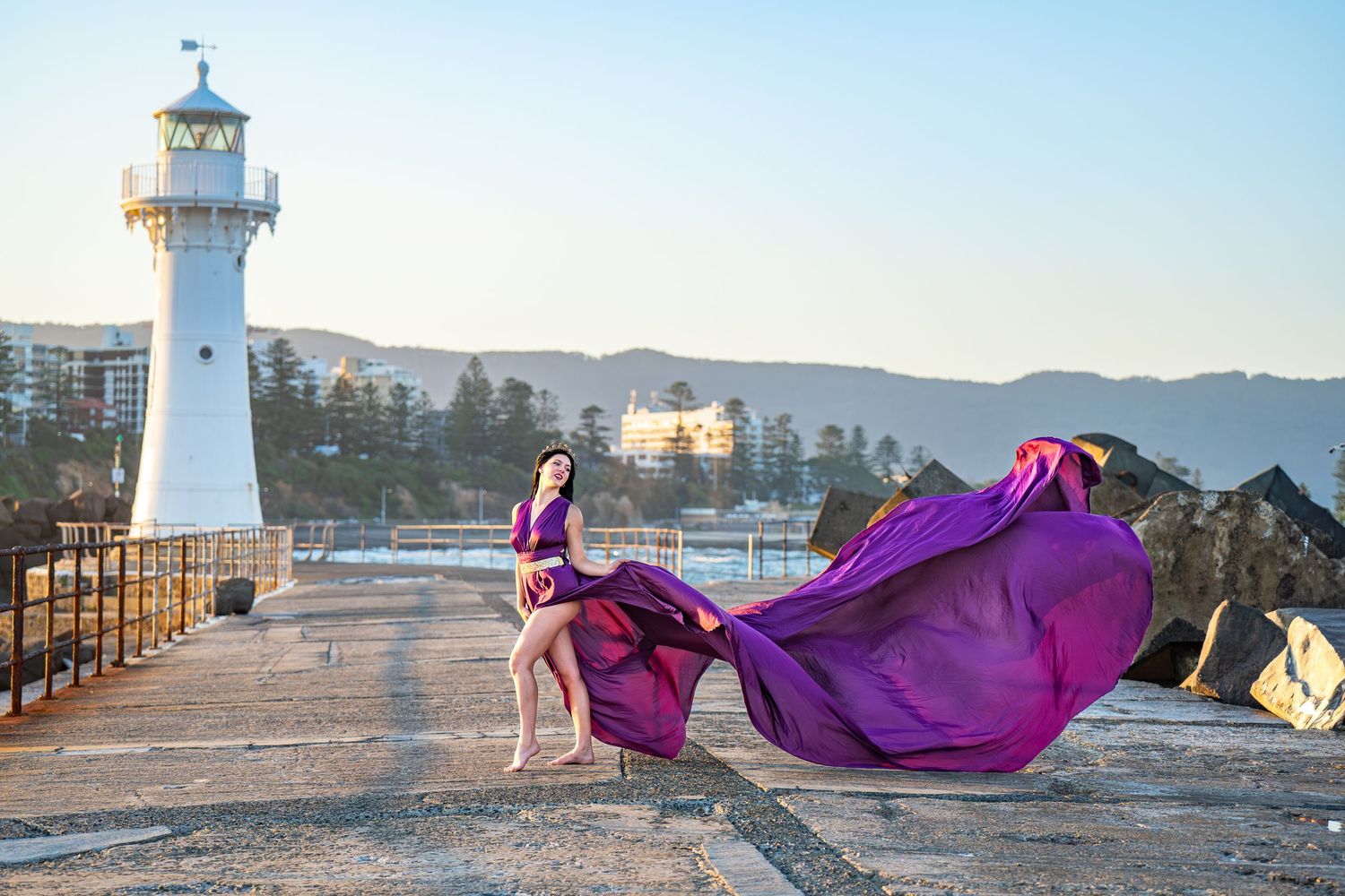 Wollongong flying dress, flying dress Wollongong, Wollongong Flying dress photography, Flying dress photographer Wollongong