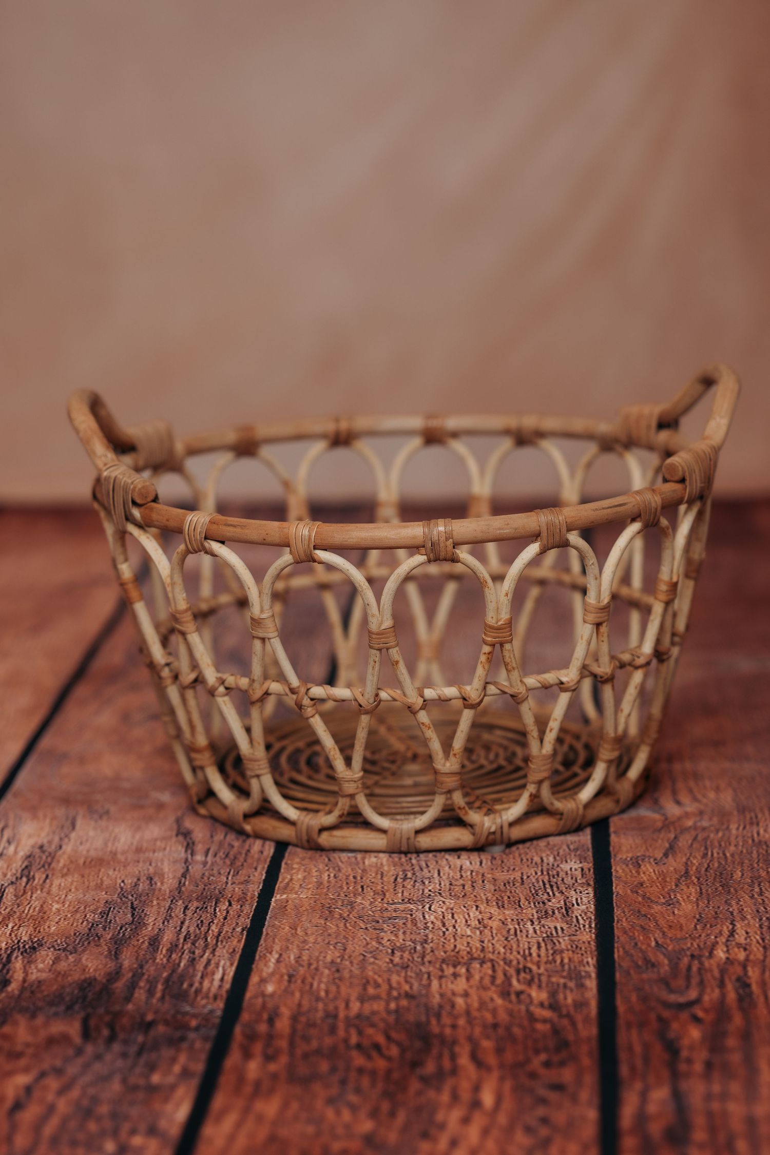 Ratan basket newborn prop.