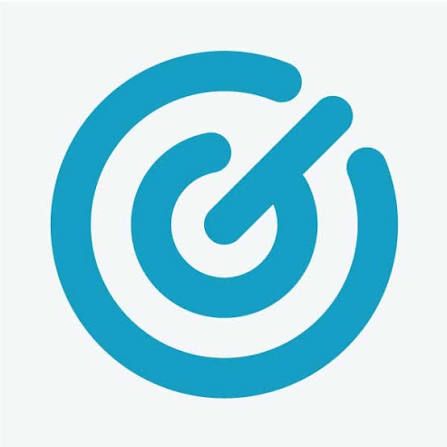 A blue circular logo featuring a power button icon with concentric rings, representing a modern tech brand identity.
