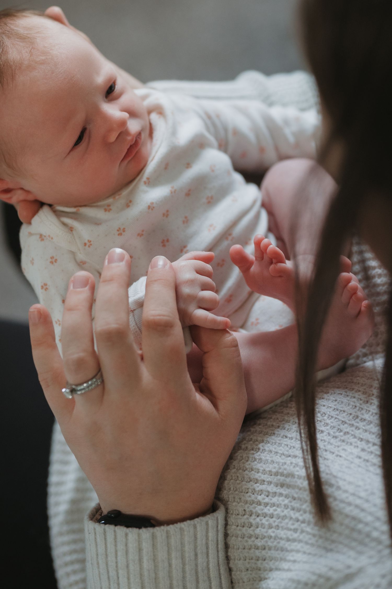 In-home lifestyle newborn family photography session