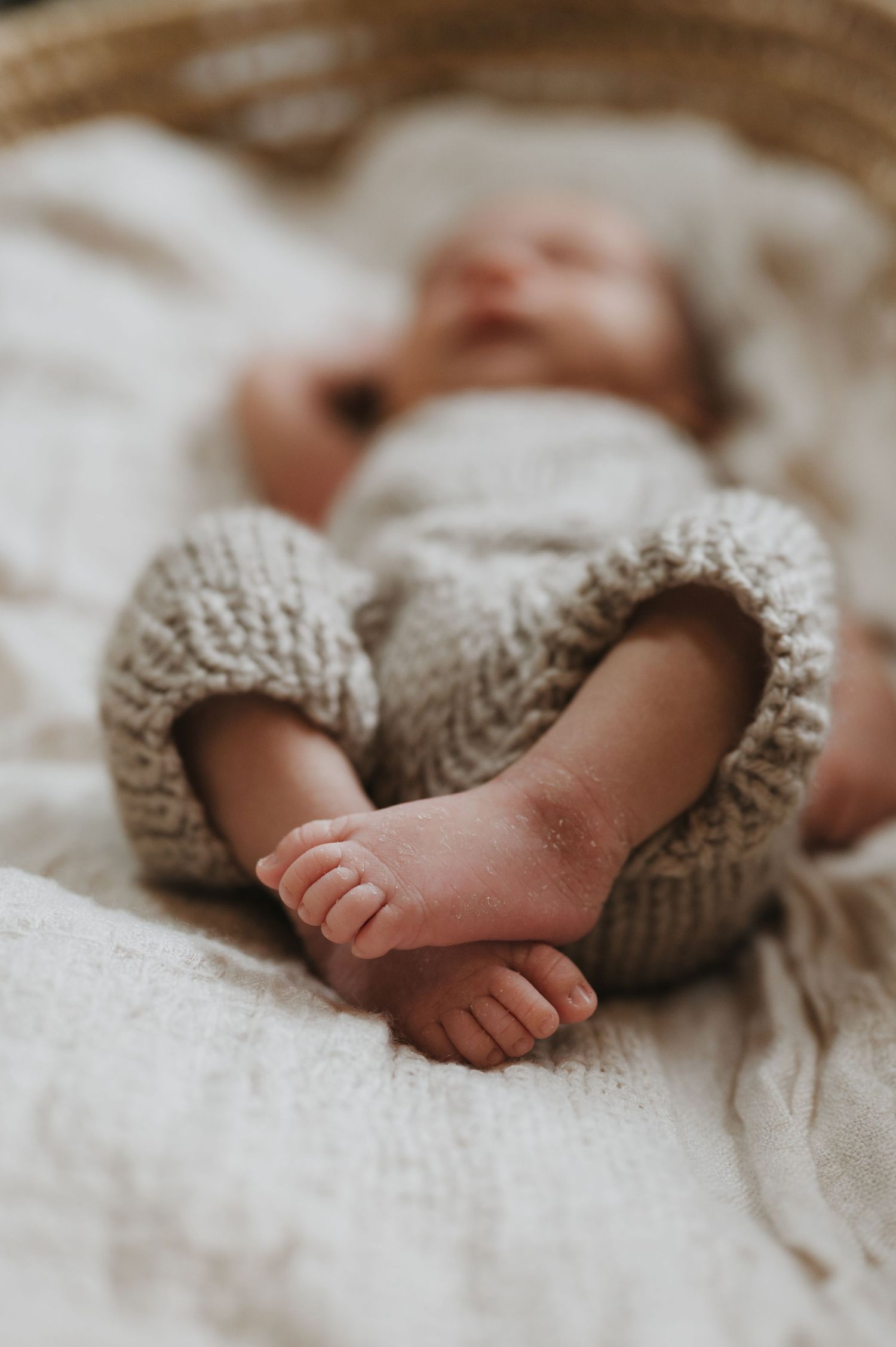 In-home lifestyle newborn family photography session. Newborn close-ups