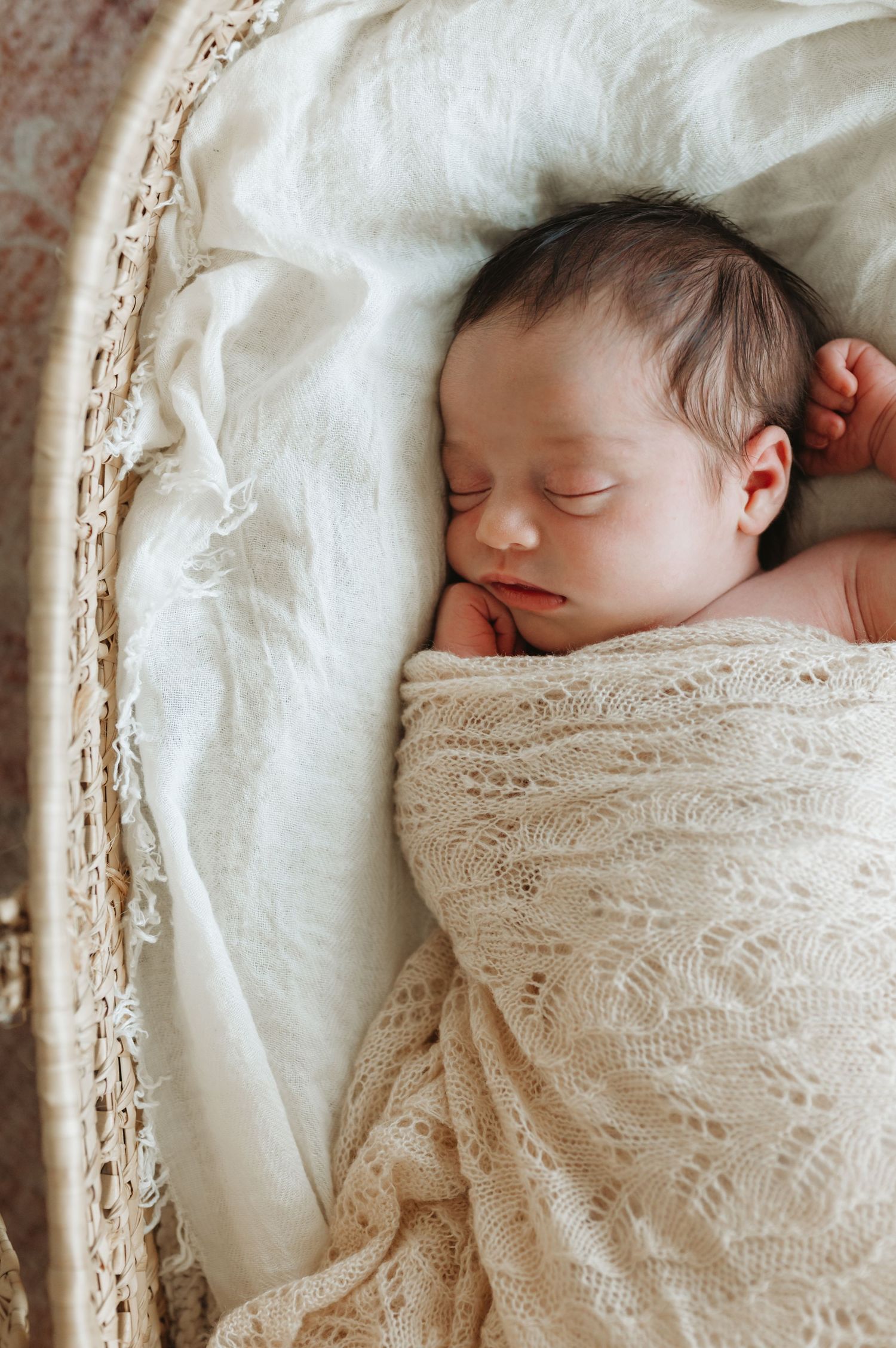 In-home lifestyle newborn family photography session