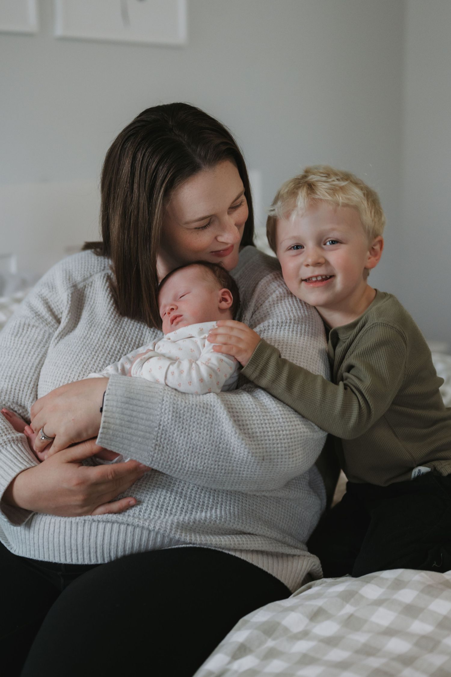 In-home lifestyle newborn family photography session
