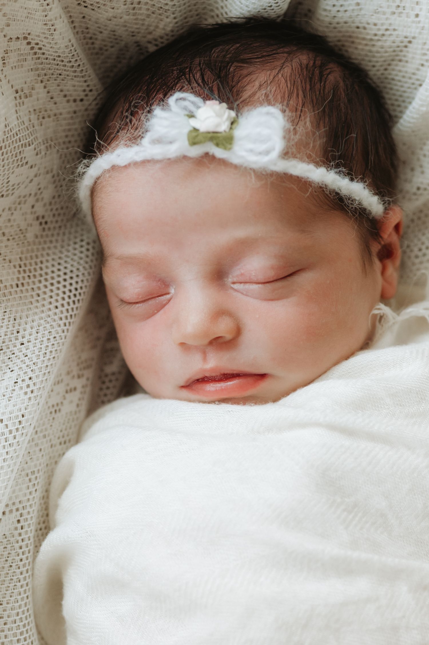 In-home lifestyle newborn family photography session, newborn close-up